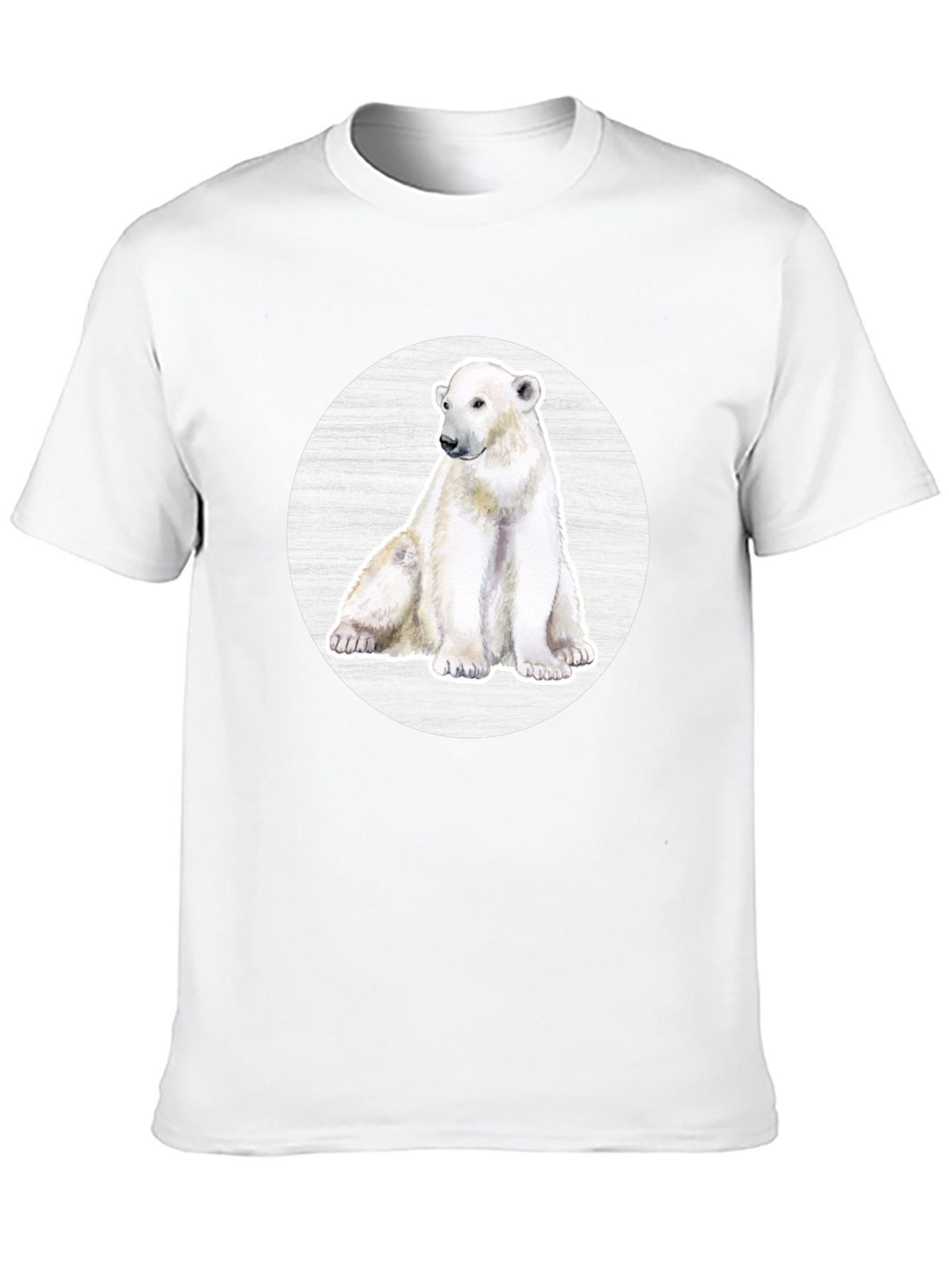 Black Polar Bear Graphic Print Crew Neck T-Shirt view 10