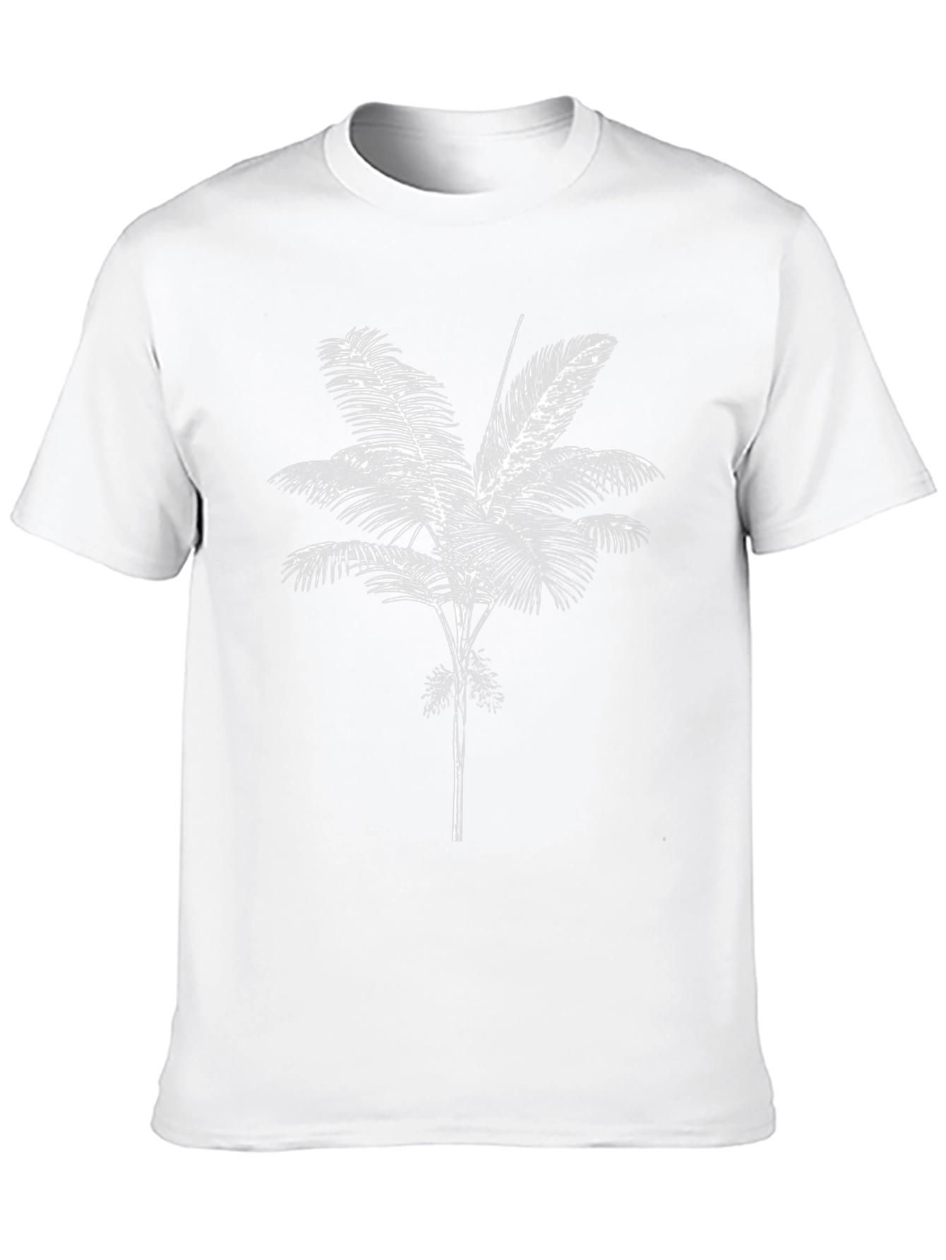 Black Tropical Palm Tree Graphic T-Shirt view 10