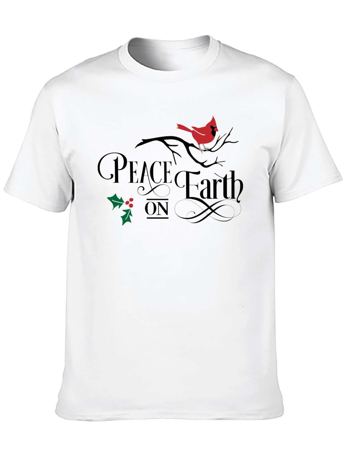 Black Peace On Earth Cardinal Graphic Tee view 10