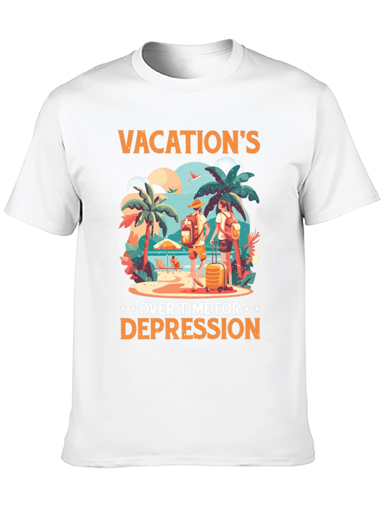 Black Vacation's Over Funny T-Shirt view 10