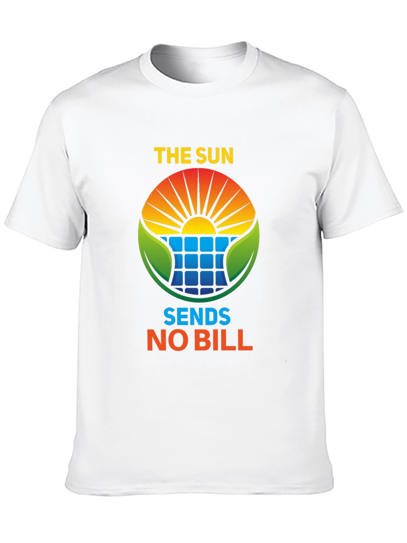 Black Eco-Friendly "The Sun Sends No Bill" Solar Energy T-Shirt view 10