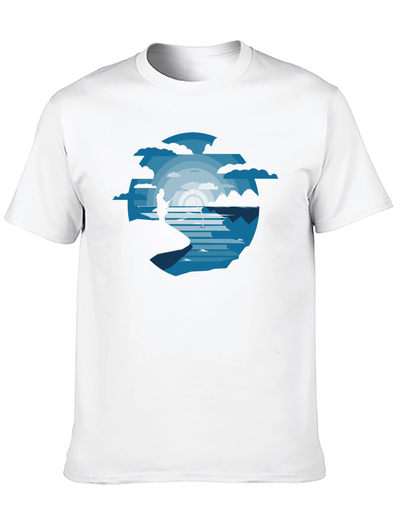 Black Fishing Silhouette Graphic Tee - Black view 10