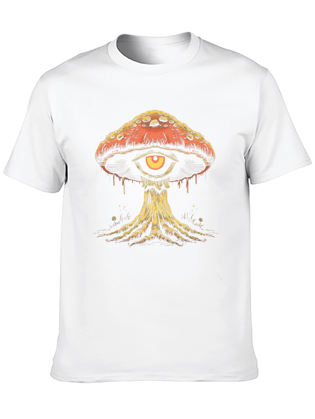 Black Mystic Mushroom Eye Graphic Tee view 10