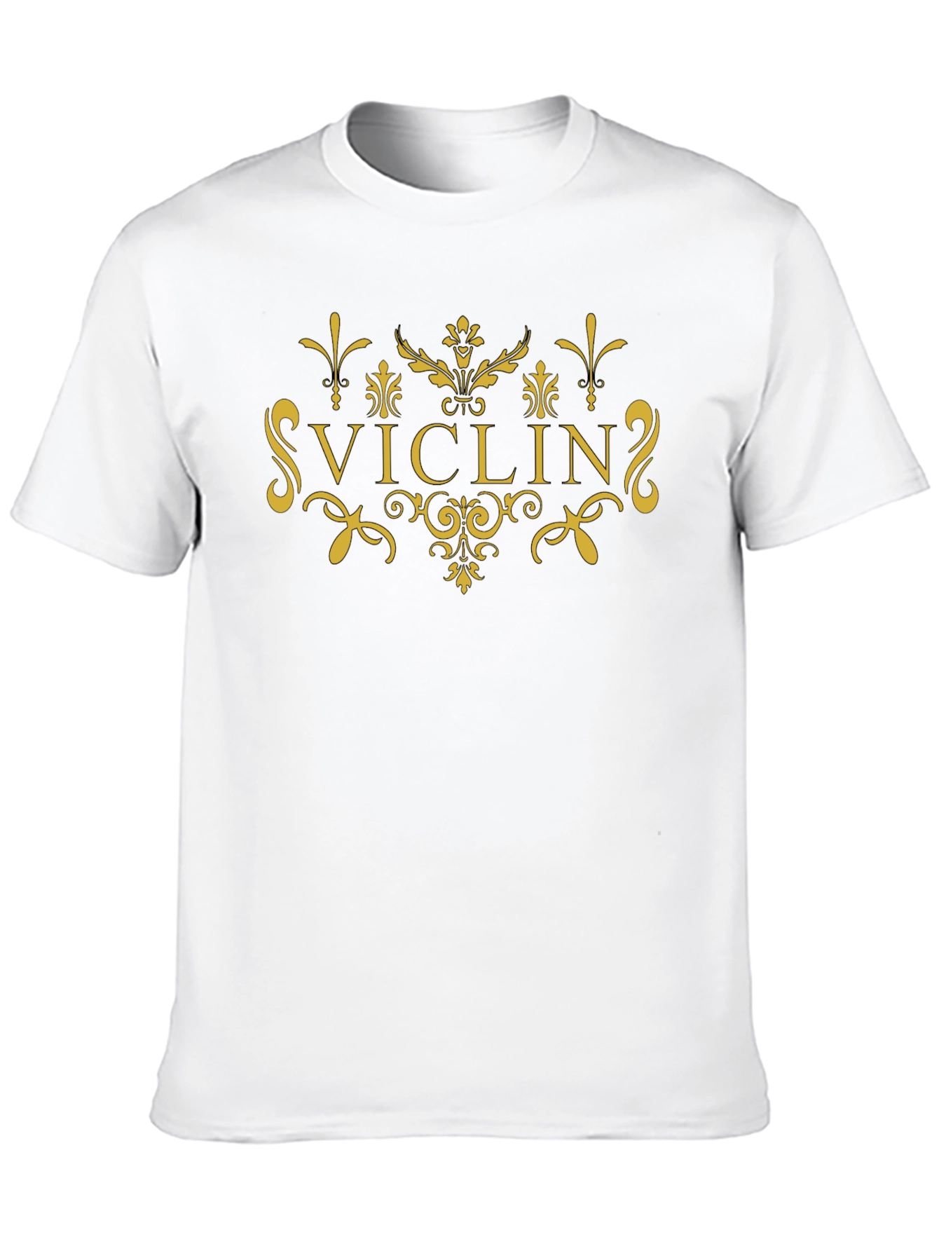 Black Viclin Black T-Shirt Gold Design view 10