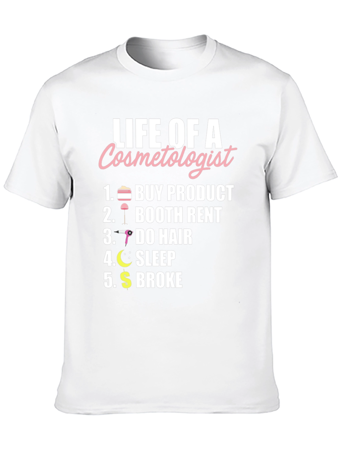 Black Life of a Cosmetologist Graphic T-Shirt view 10