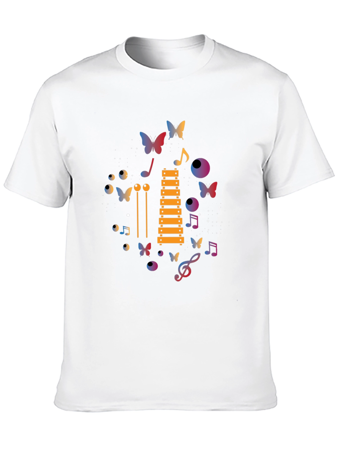 Black Musical Butterfly Graphic T-Shirt view 10