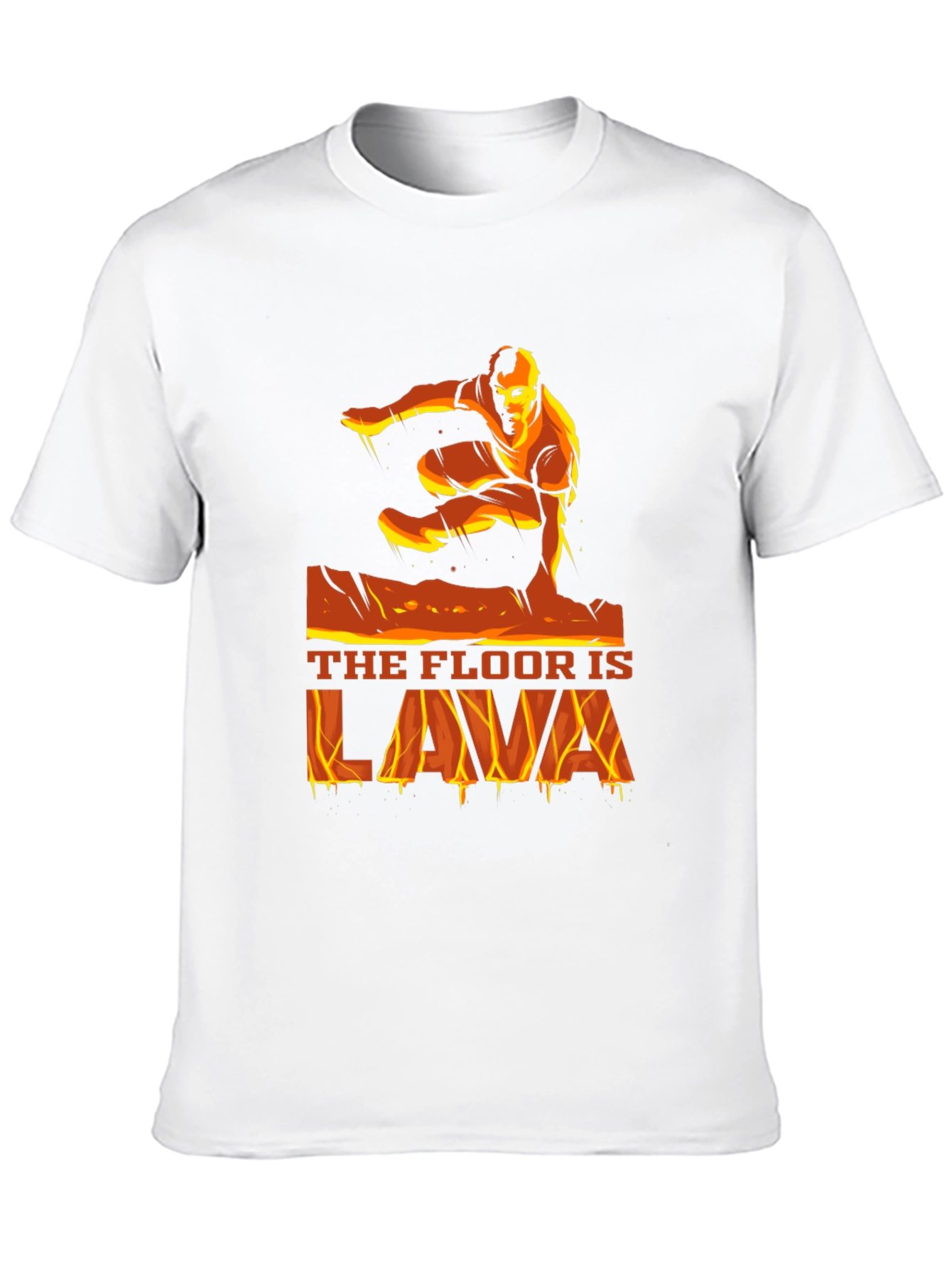 Black The Floor is Lava Graphic T-Shirt - Black view 10