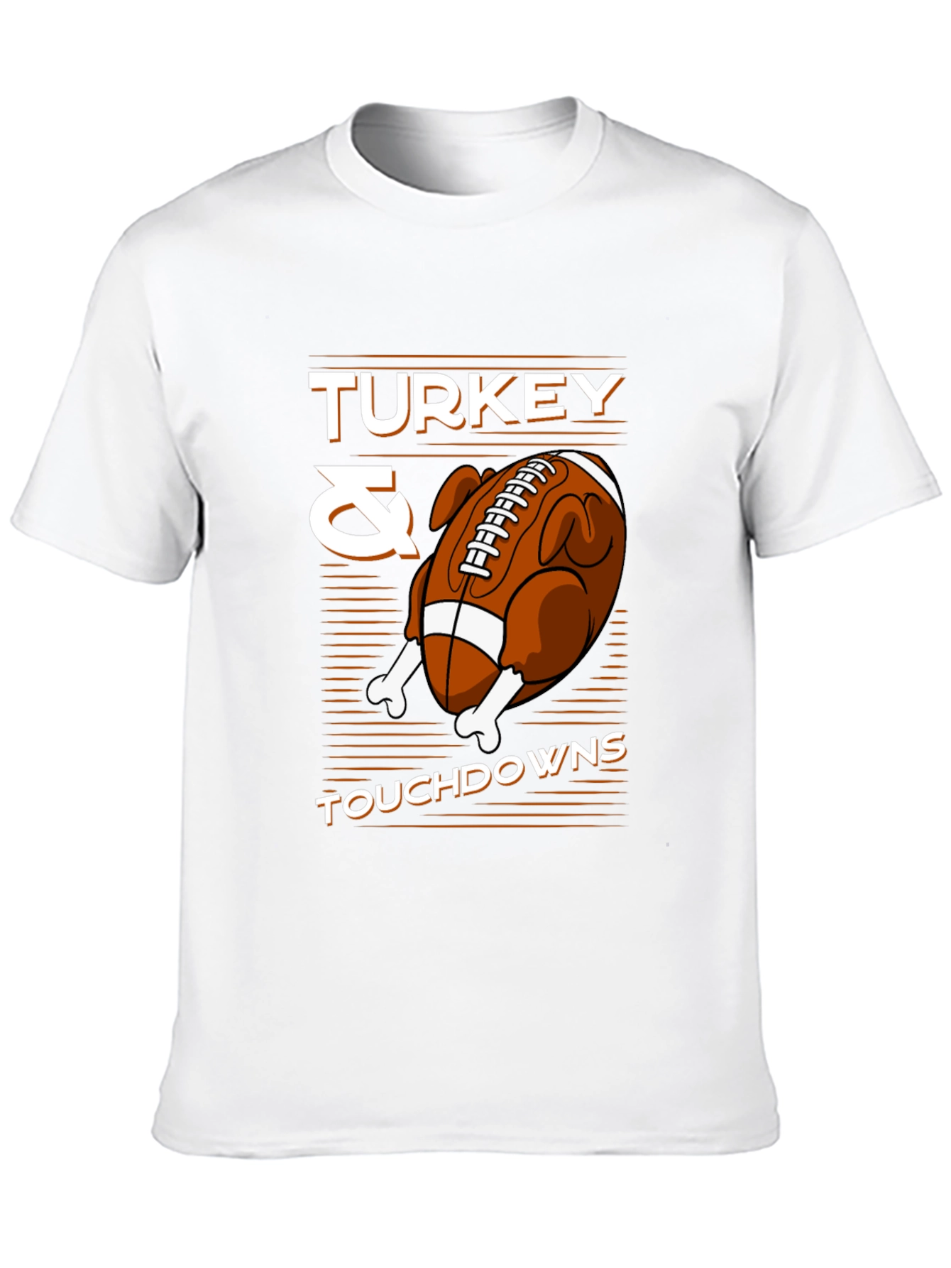 Black Turkey & Touchdowns Graphic T-Shirt view 10