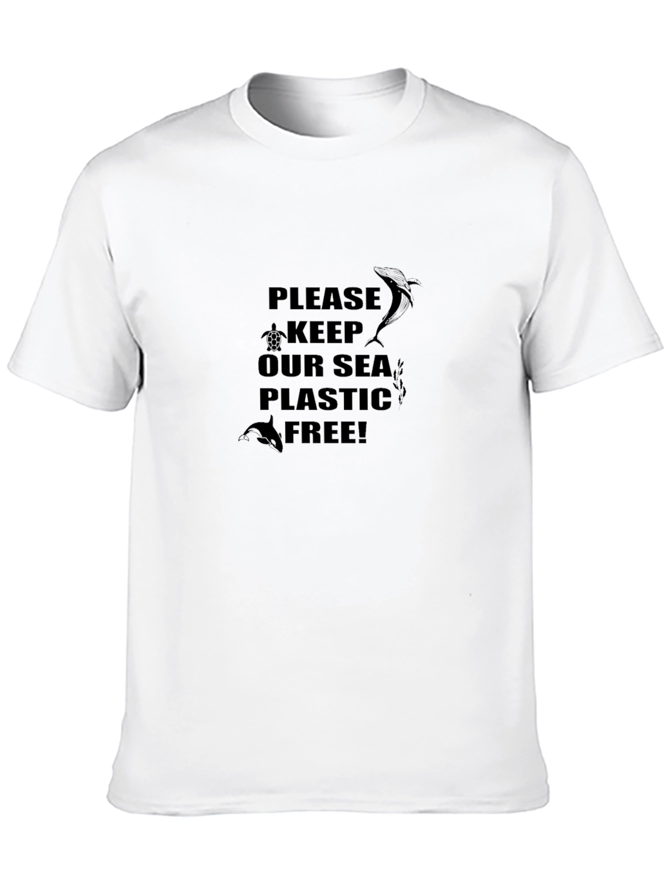 Black Keep Our Seas Plastic Free T-Shirt view 10