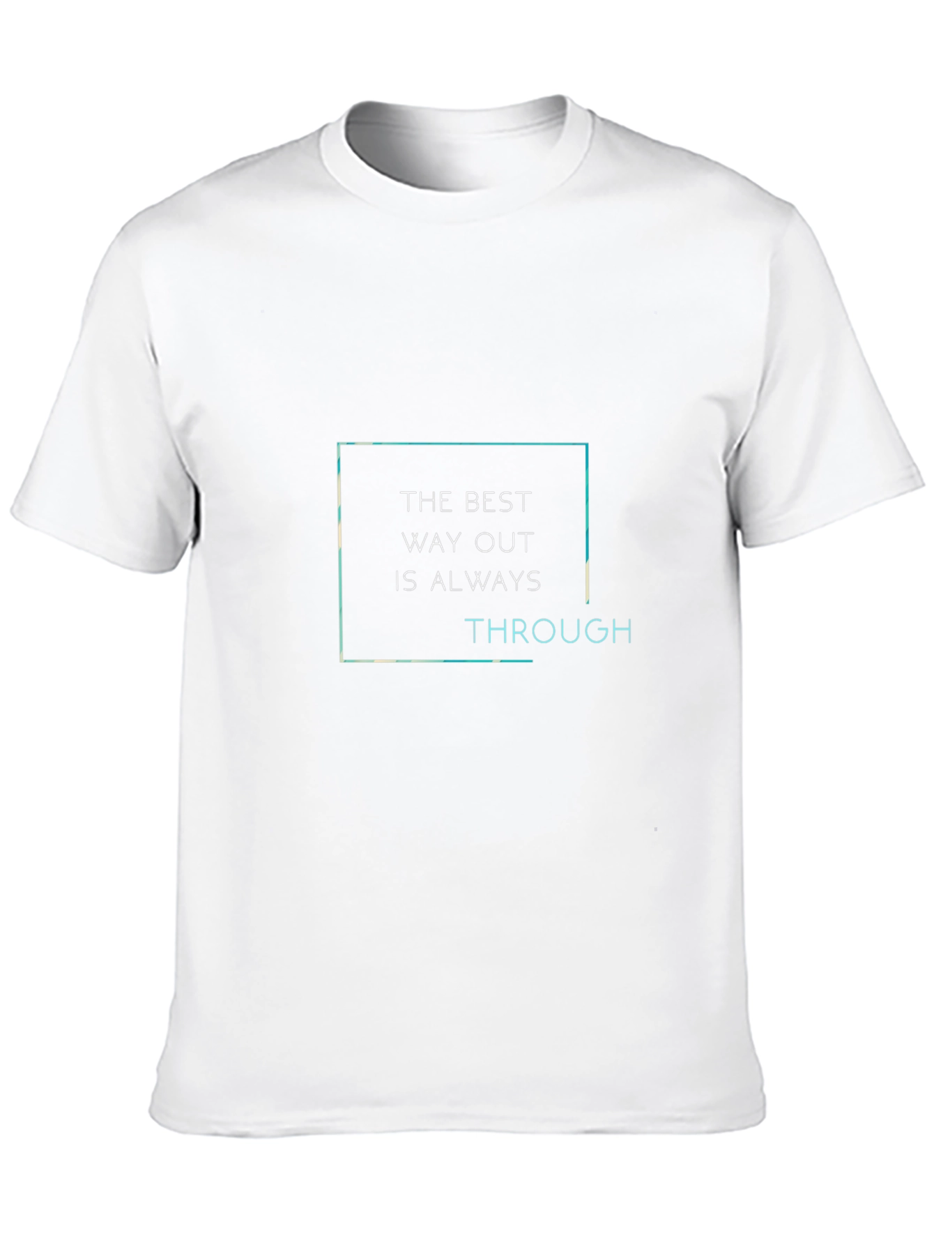 Black Inspirational Slogan Tee - Best Way Out T-Shirt view 10