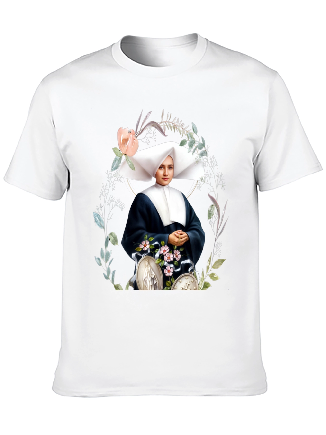 Black Nun Portrait Graphic Tee view 10