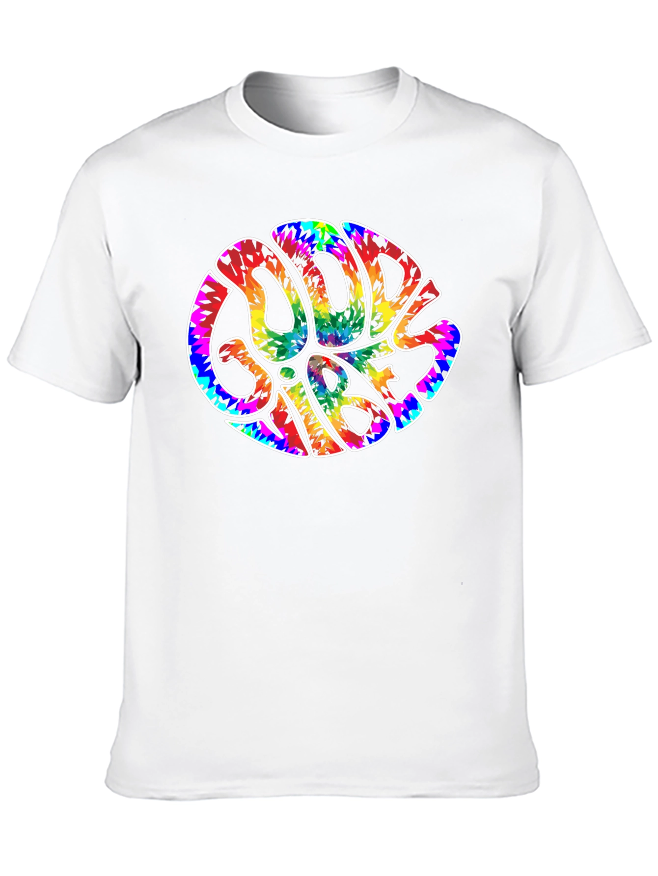 Black Good Vibes Tie Dye Graphic T-Shirt view 10