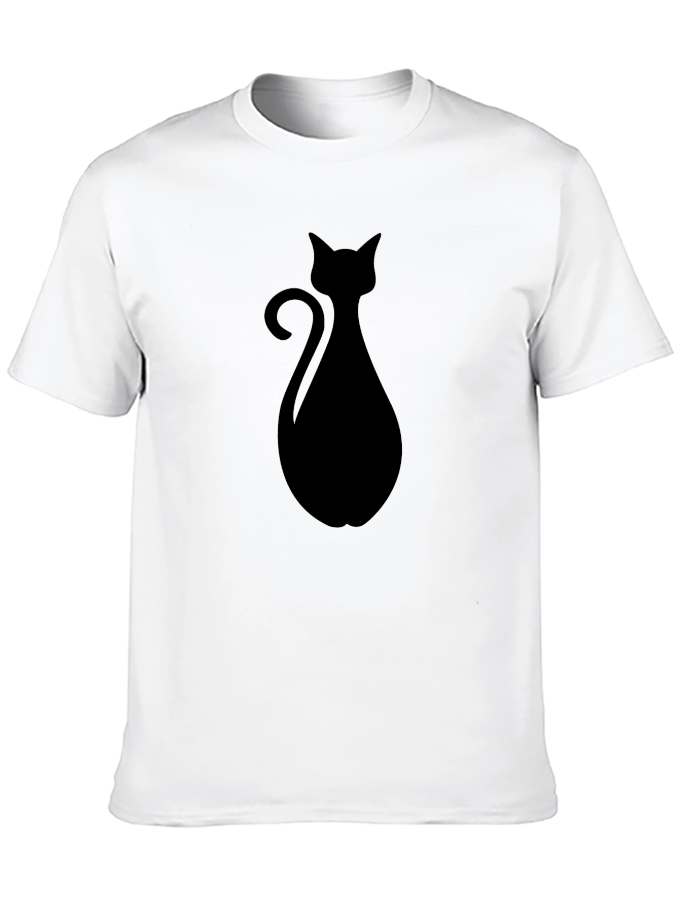 Black Black Cat Silhouette Graphic T-Shirt view 10