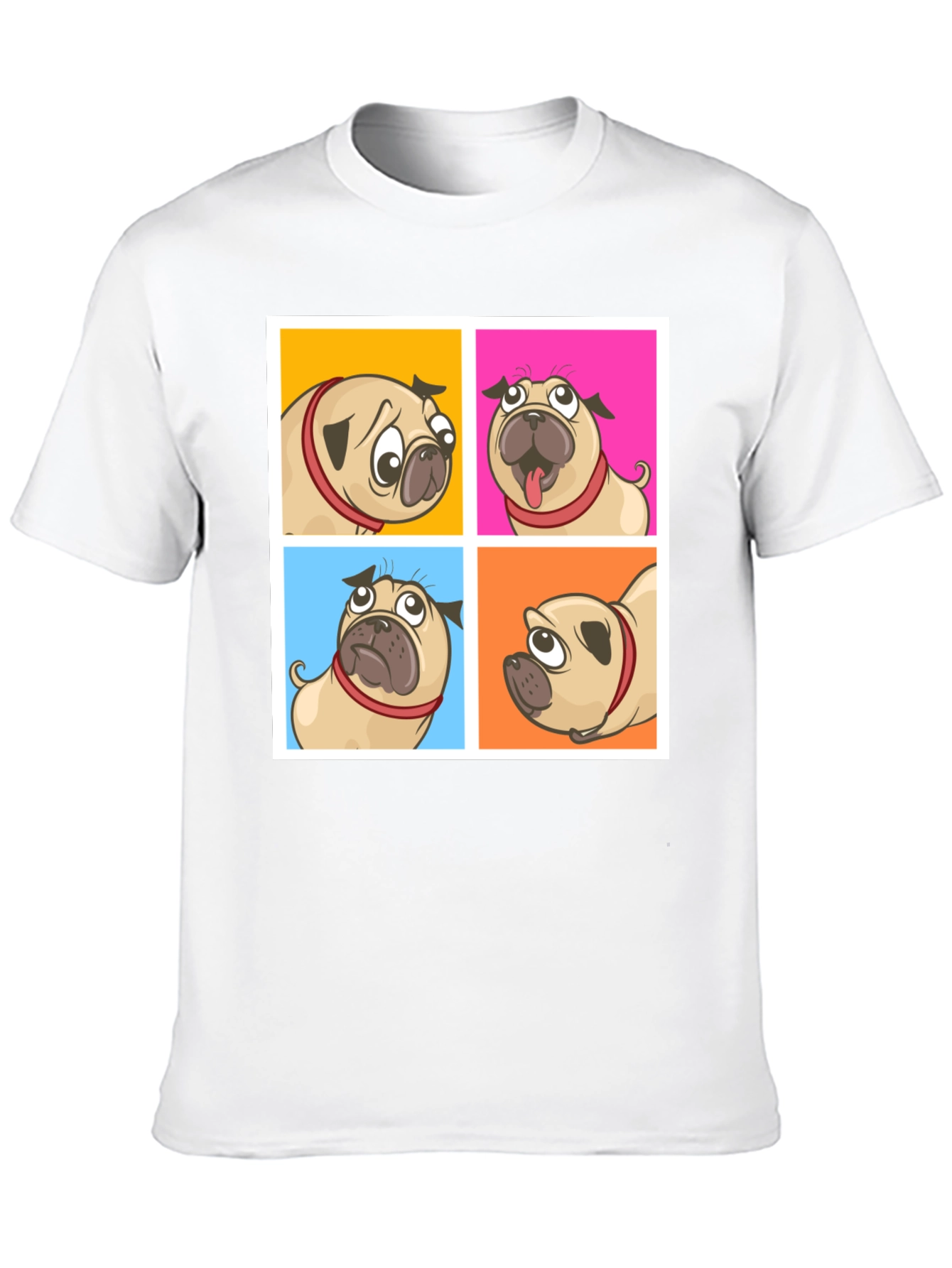 Black Pug Moods Graphic Tee - Fun & Trendy! view 10