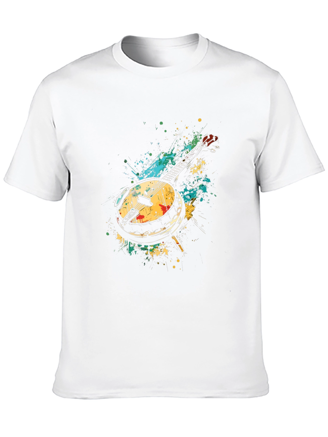 Black Banjo Splash Graphic T-Shirt - Men's Black Tee view 10