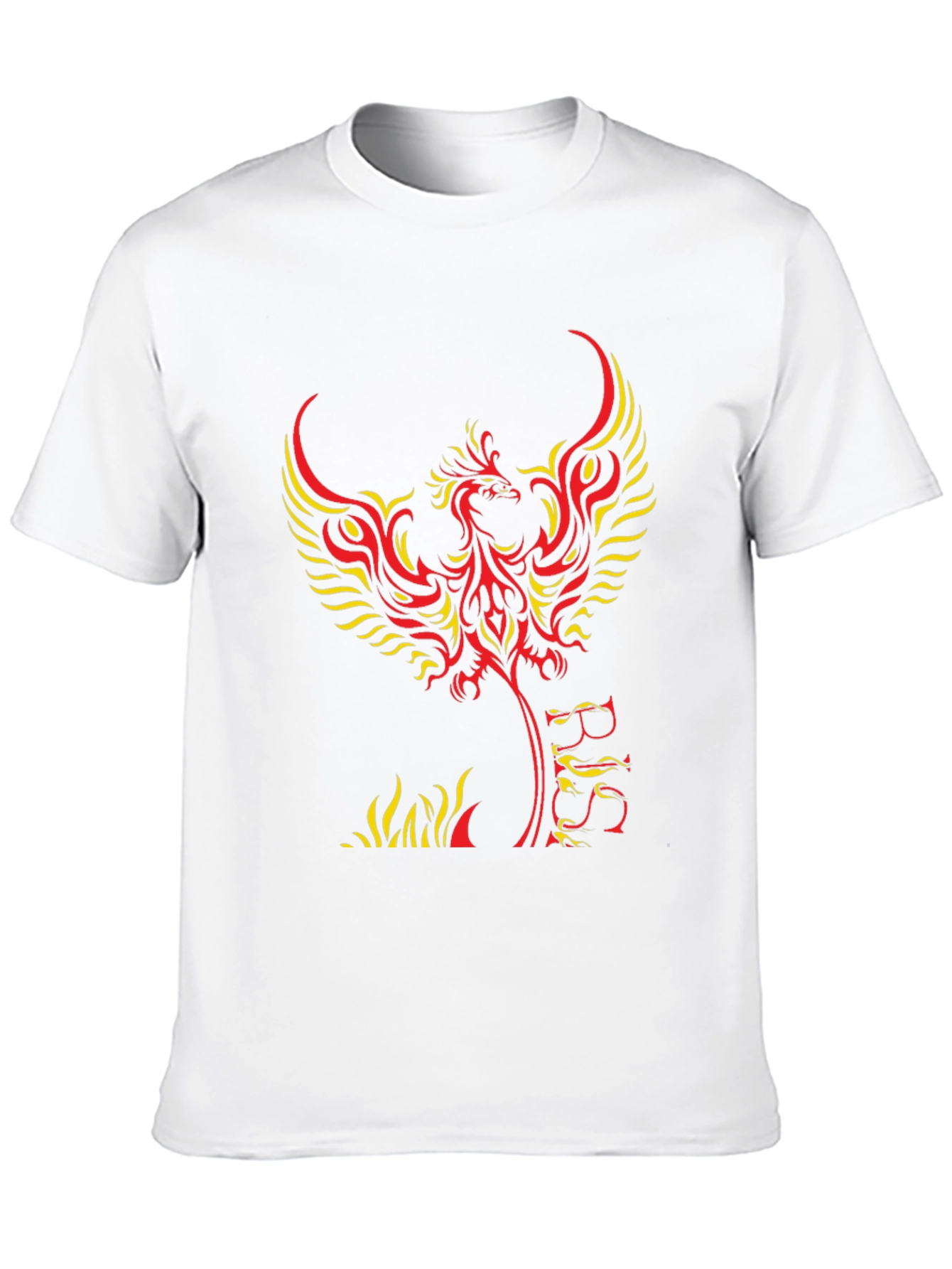 Black Phoenix Graphic Tee - Black Cotton Blend Shirt view 10