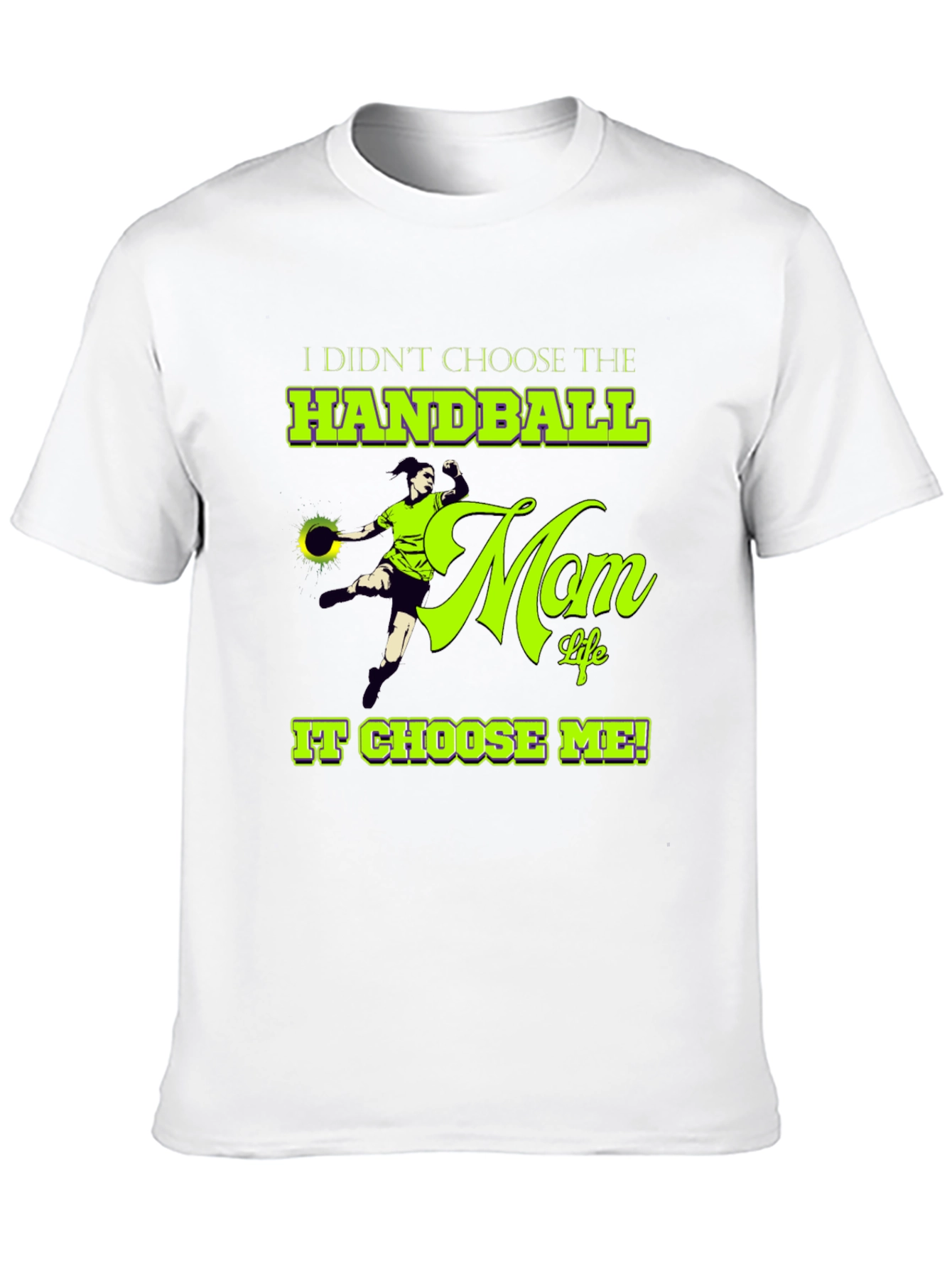 Black Handball Mom Life Graphic T-Shirt - Black Cotton Tee view 10