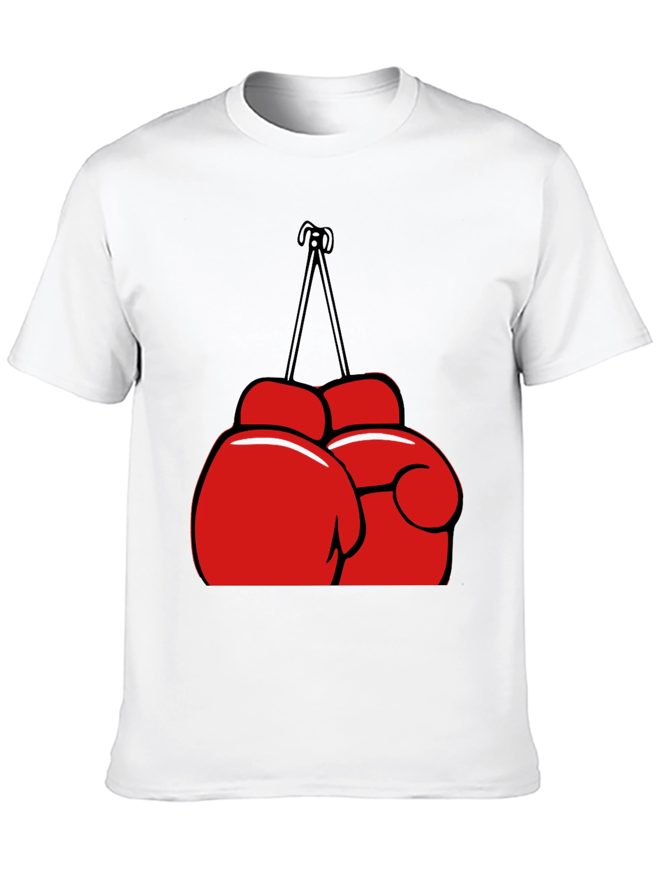 Black Boxing Gloves Graphic T-Shirt - Black view 10