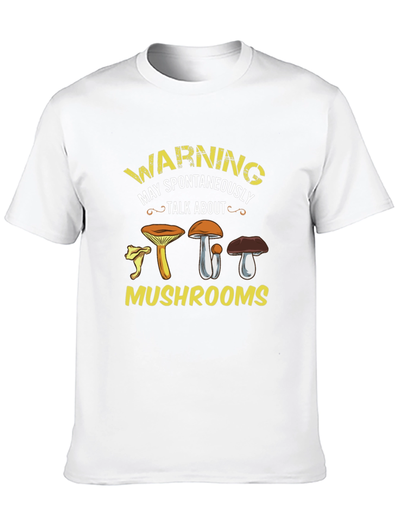 Black Mushroom Talk Warning Graphic Tee view 10