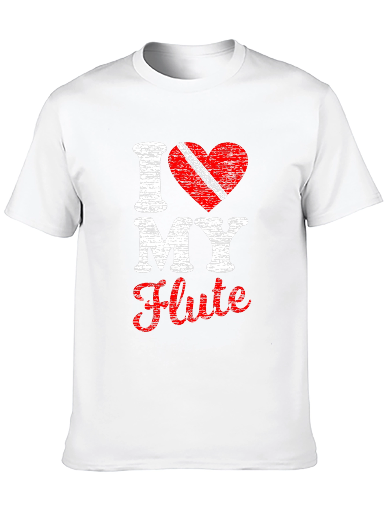 Black I Love My Flute Black T-Shirt view 10