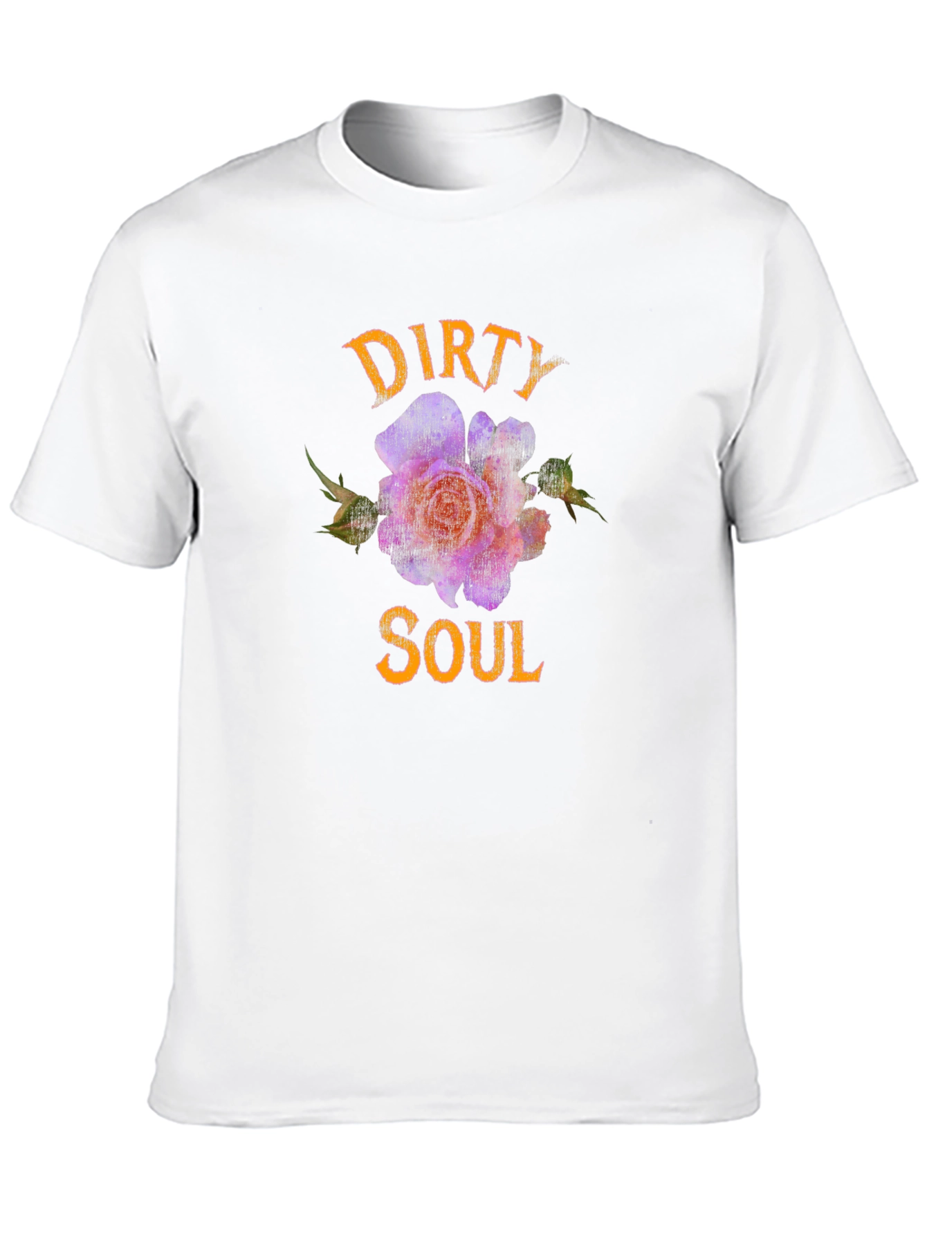 Black Dirty Soul T-Shirt - Floral Design view 10