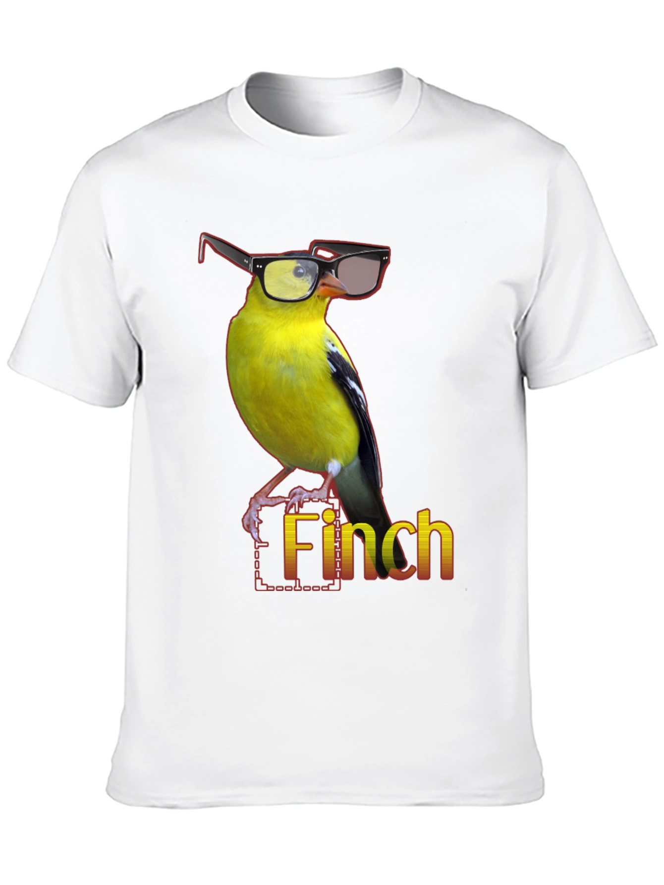 Black Stylish Finch Graphic Tee view 10