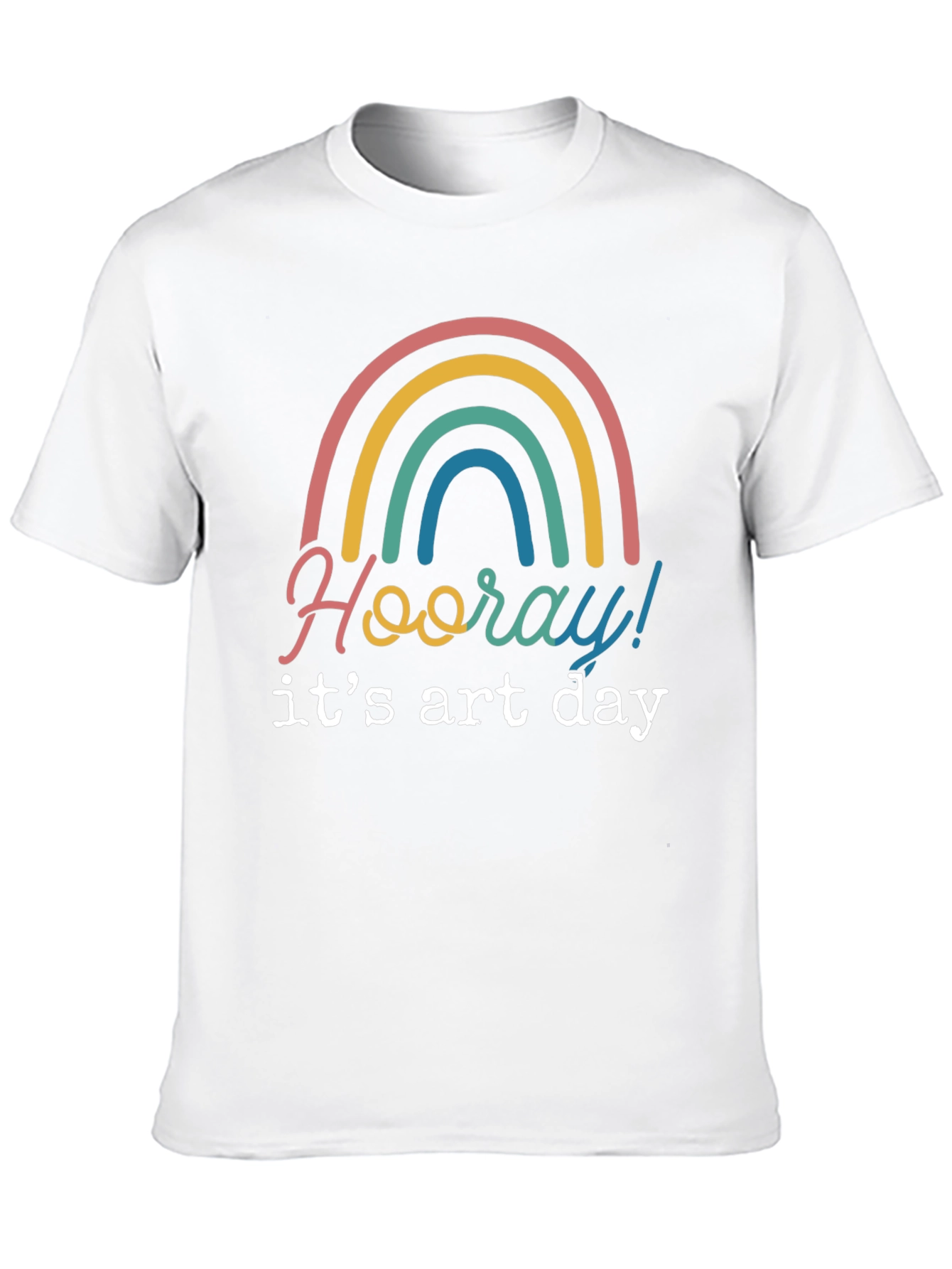 Black Hooray It's Art Day Rainbow T-Shirt view 10