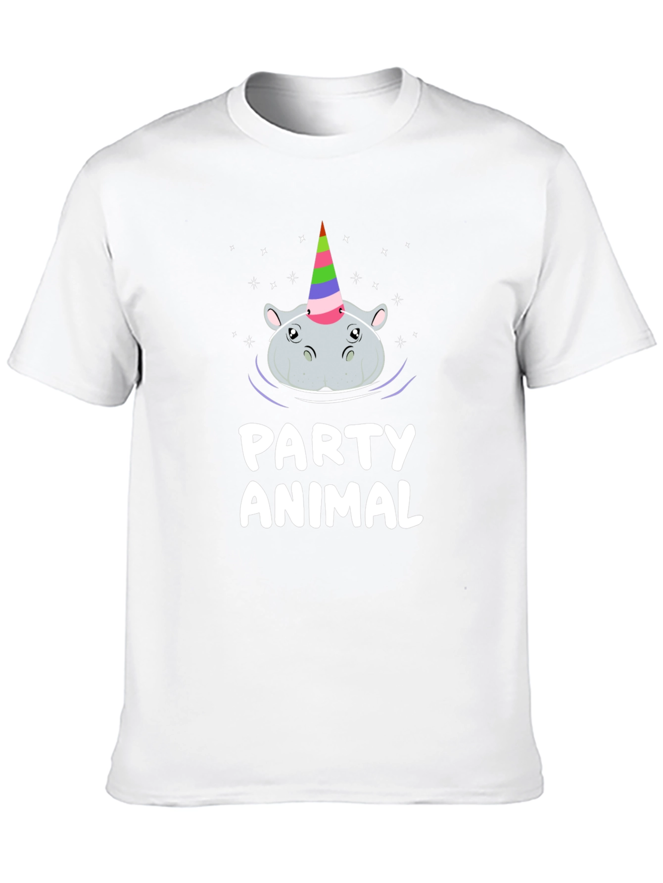 Black Party Animal Hippo Unicorn T-Shirt view 10