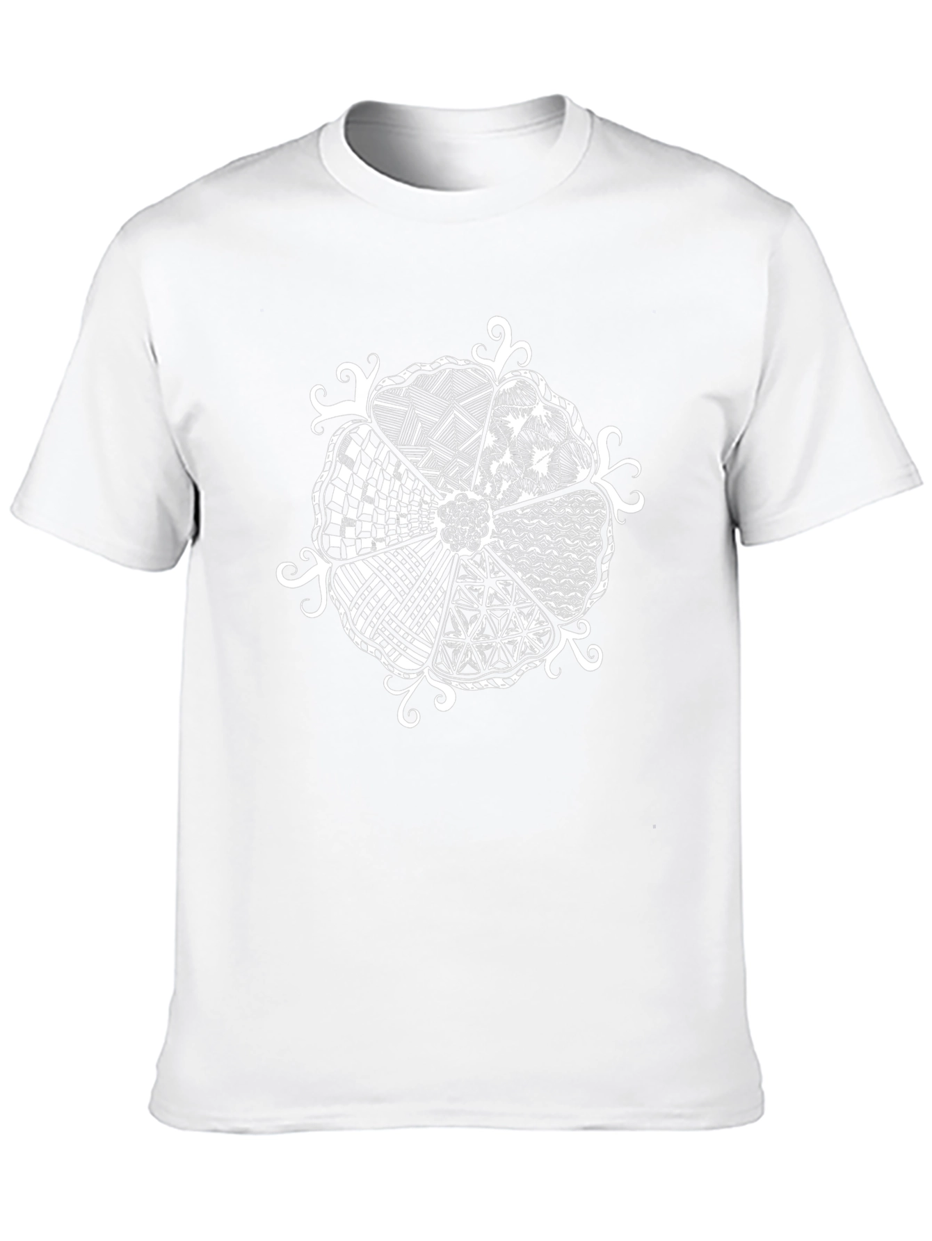 Abstract Mandala Graphic Black T-Shirt - 10
