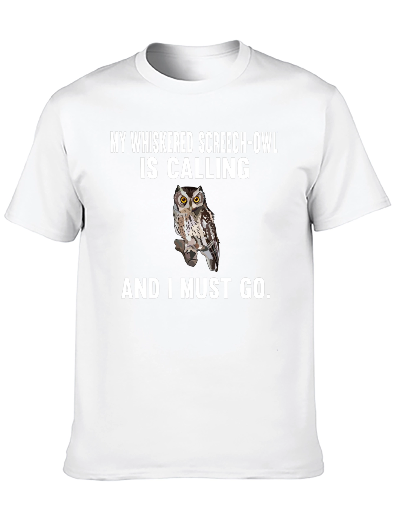 Black Whiskered Screech Owl T-Shirt - Must Go! view 10