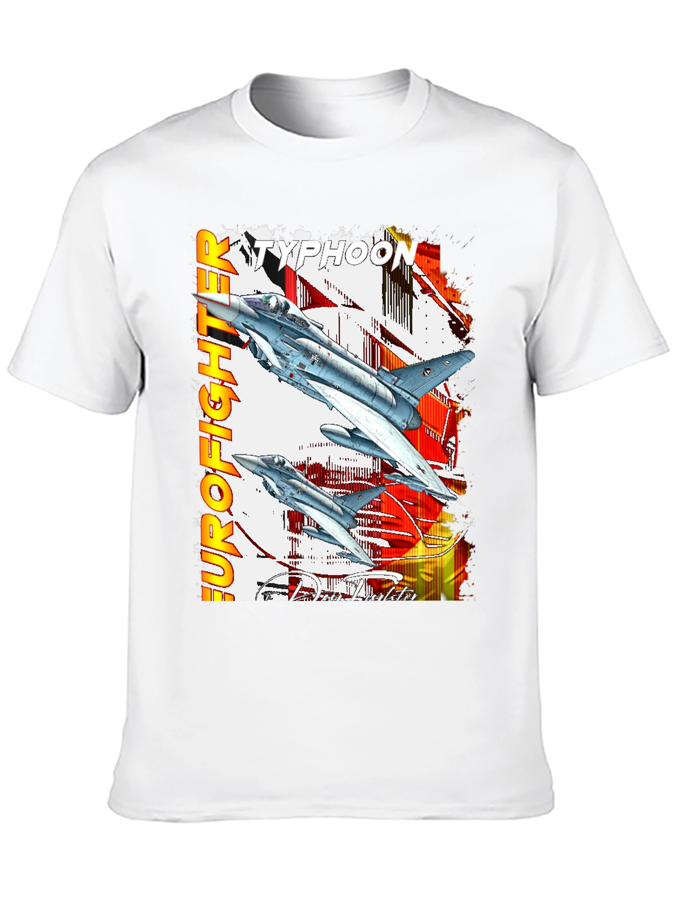 Black Eurofighter Typhoon Graphic T-Shirt - Premium Cotton Blend view 10