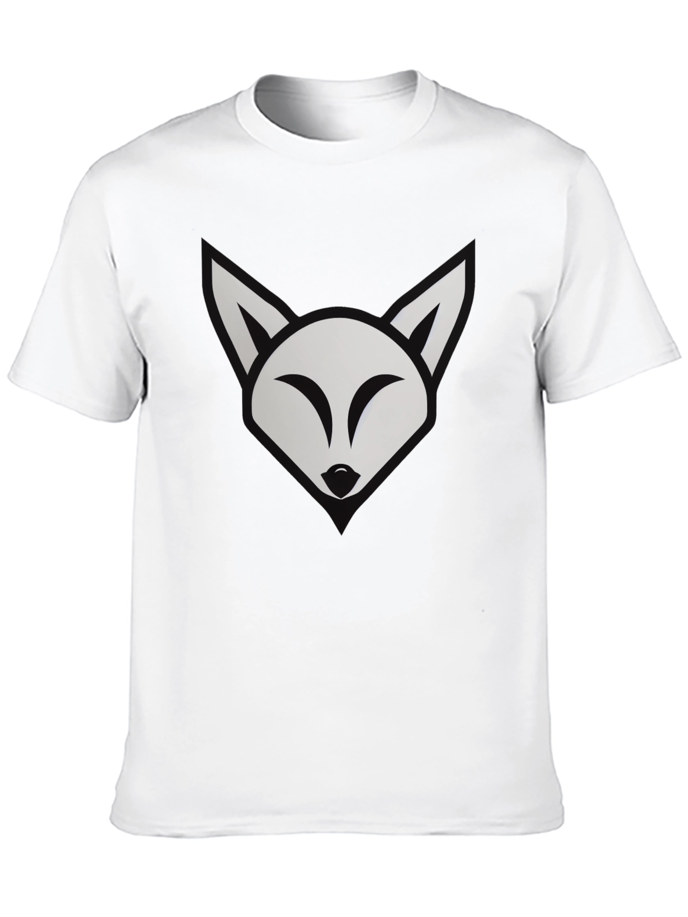 Black Fox Graphic Tee - Modern Black Cotton T-Shirt view 10