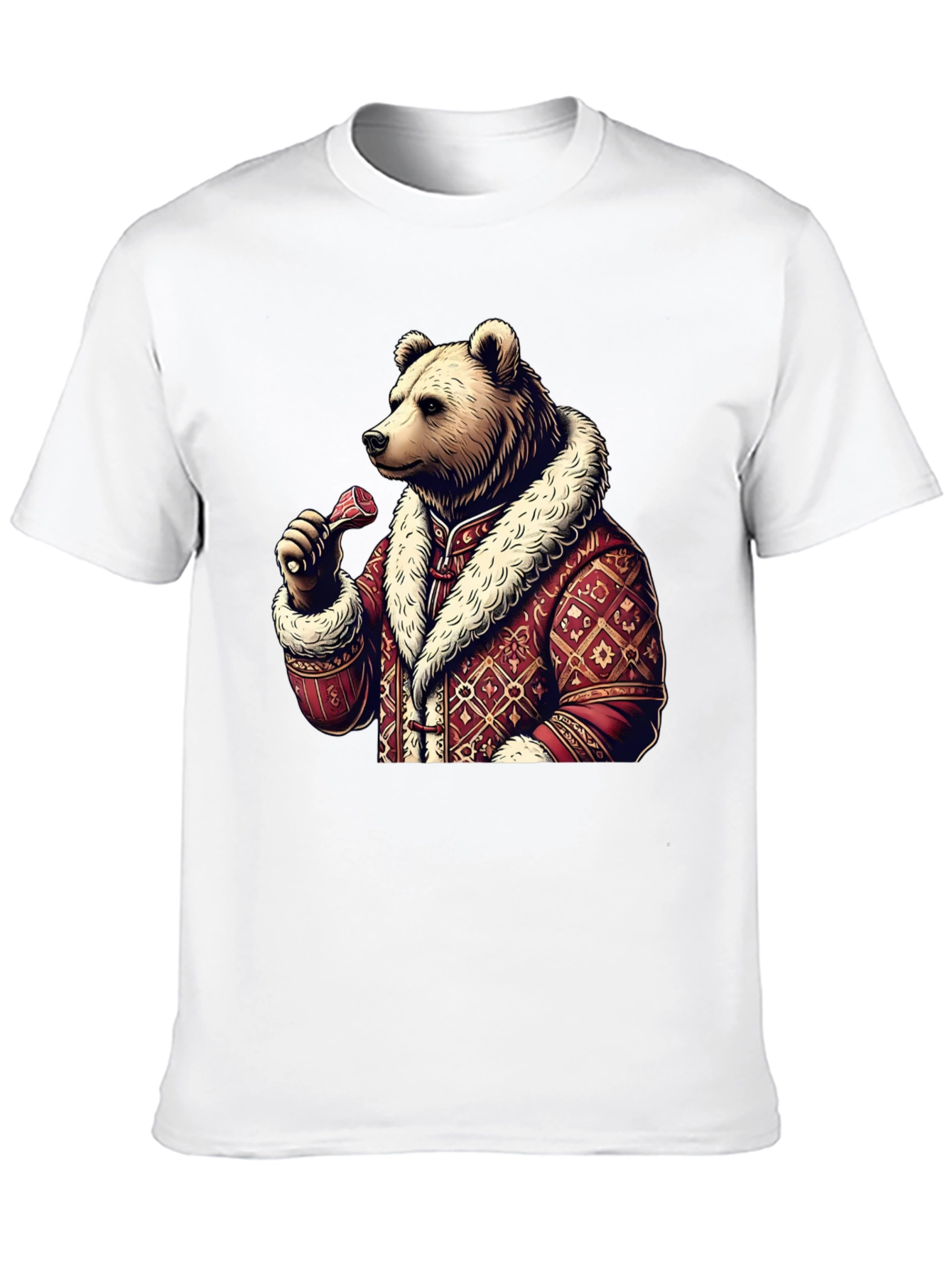 Black Bear in Coat T-Shirt view 10