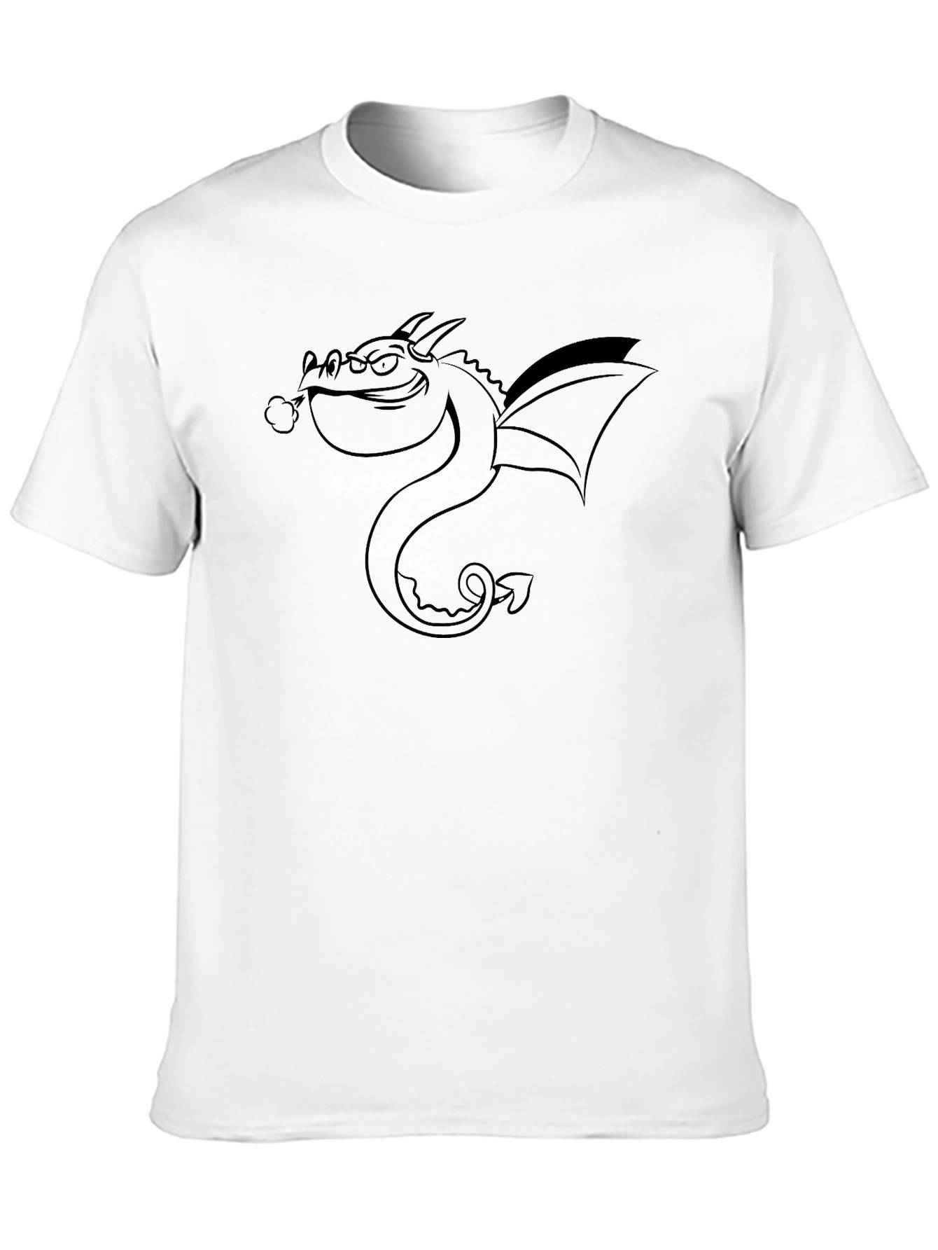 Black Dragon Graphic Tee - Cool, Edgy Black T-Shirt view 10