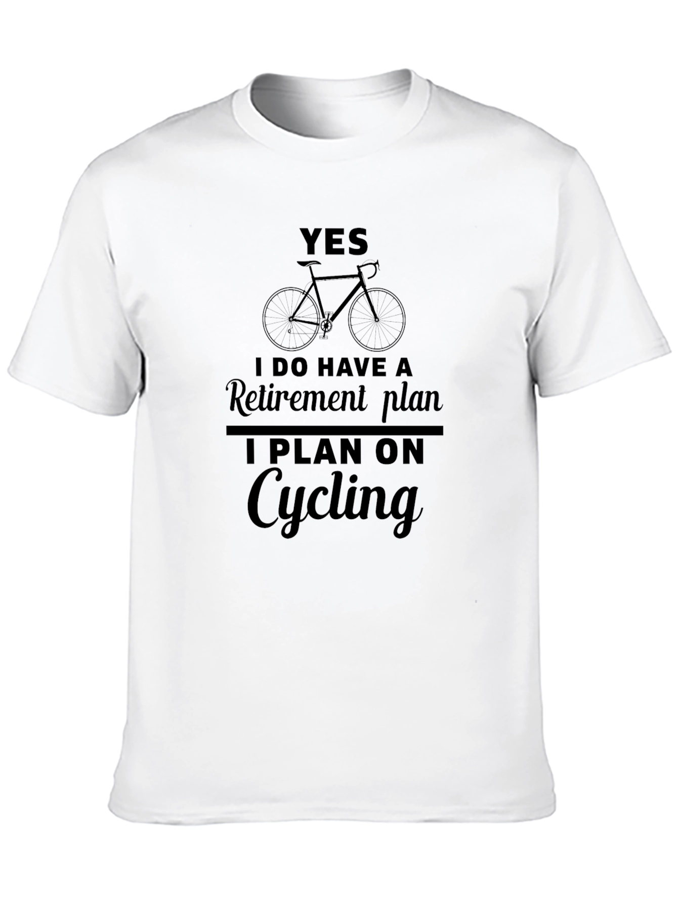 Black Cycling Retirement Plan T-Shirt - Funny Biker Tee view 10