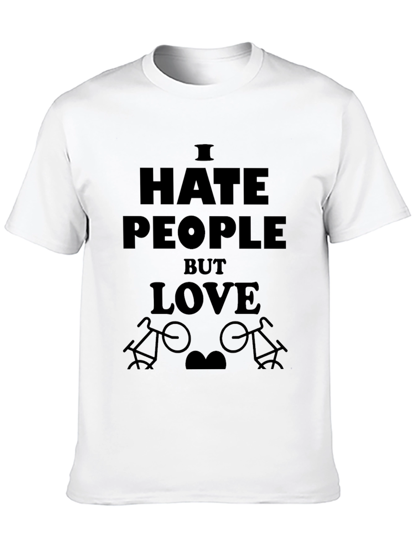 Black I Hate People But Love Bikes T-Shirt view 10