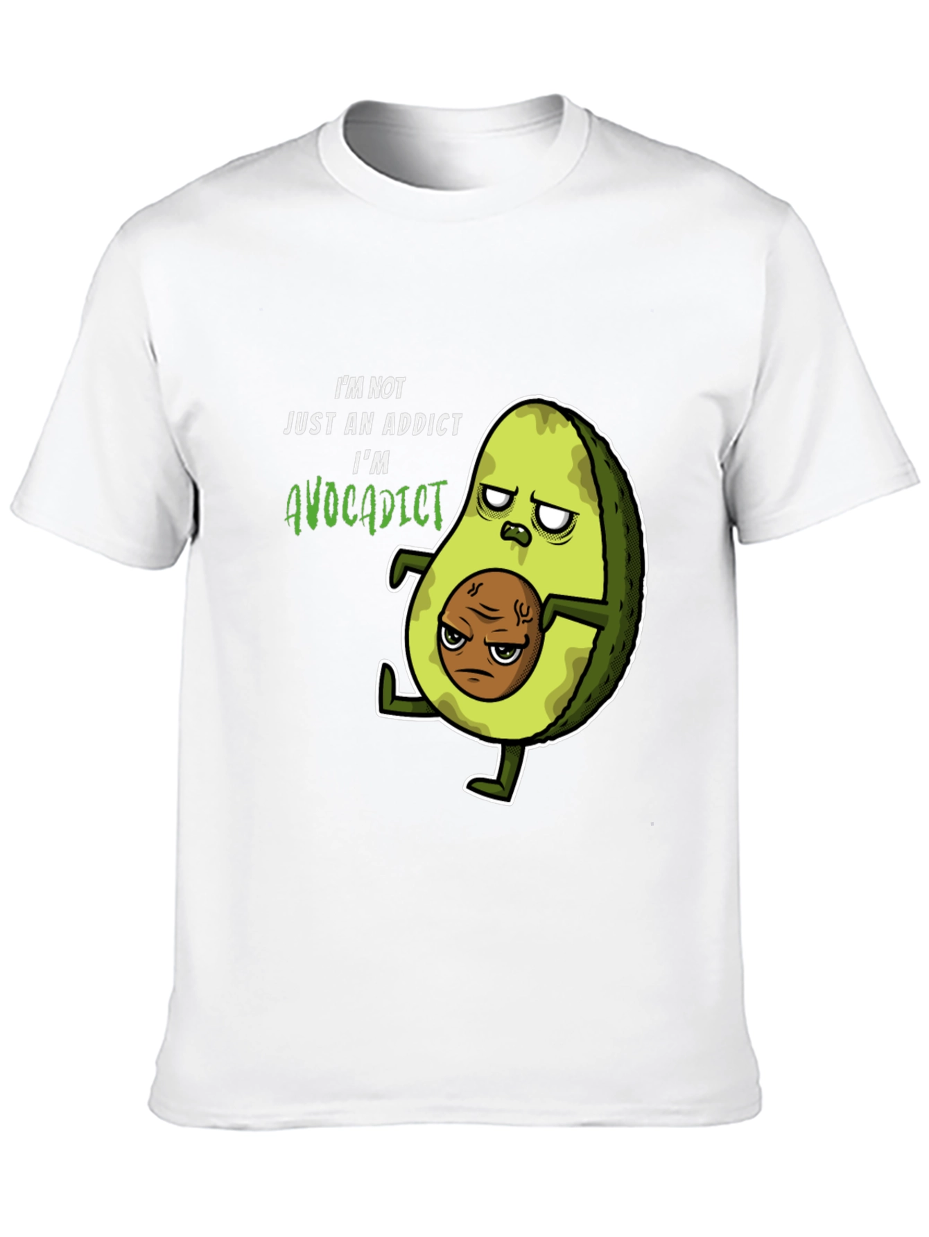 Black Avocaddict T-Shirt Funny Graphic Tee view 10
