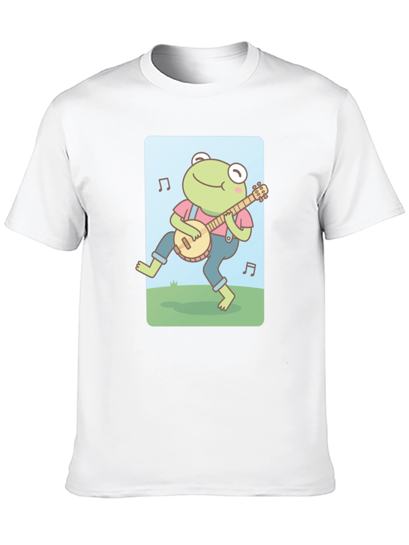 Black Frog Banjo Music T-Shirt - Cute Cartoon Design view 10
