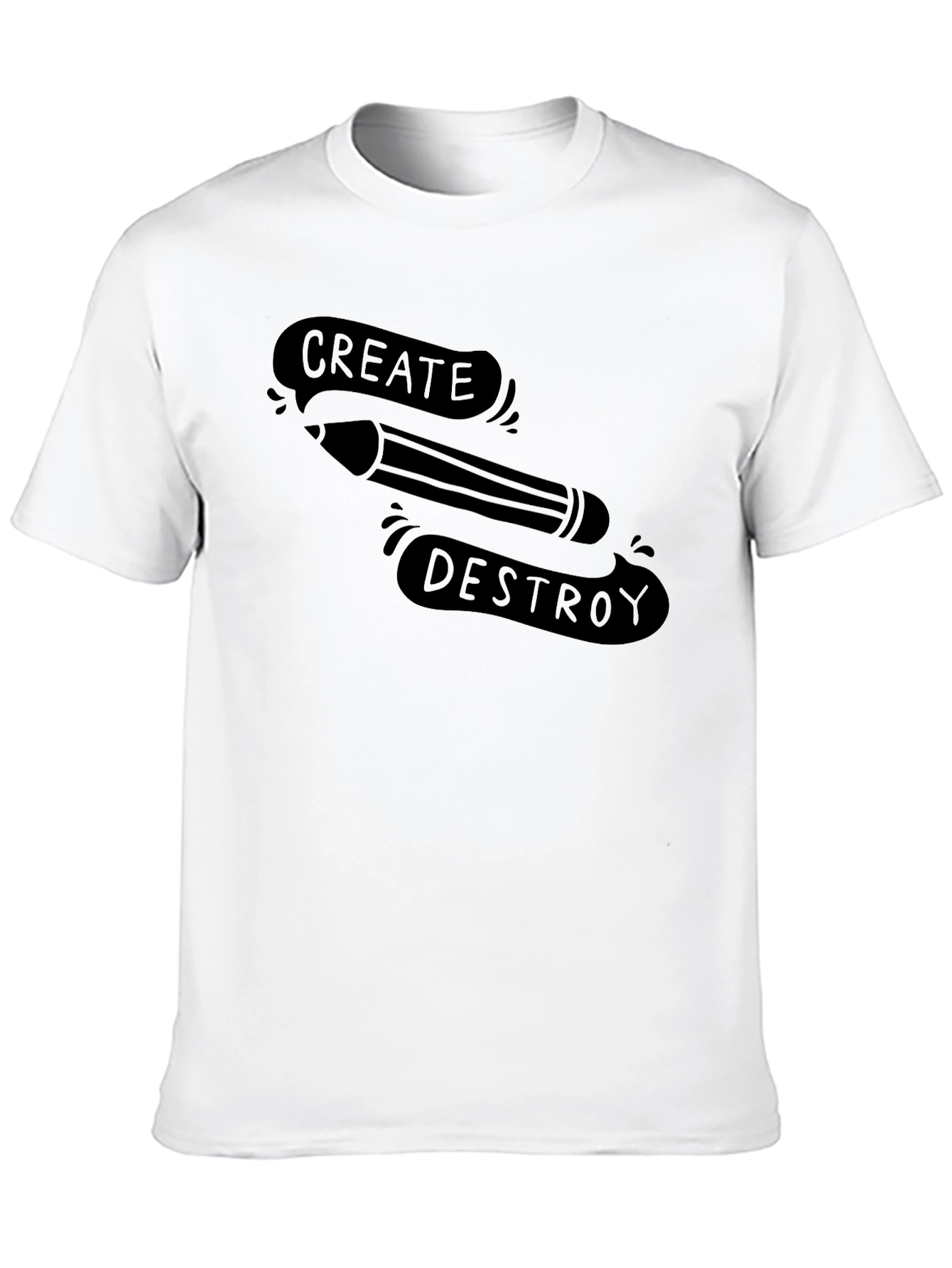 Black Create & Destroy Graphic Tee - Black view 10