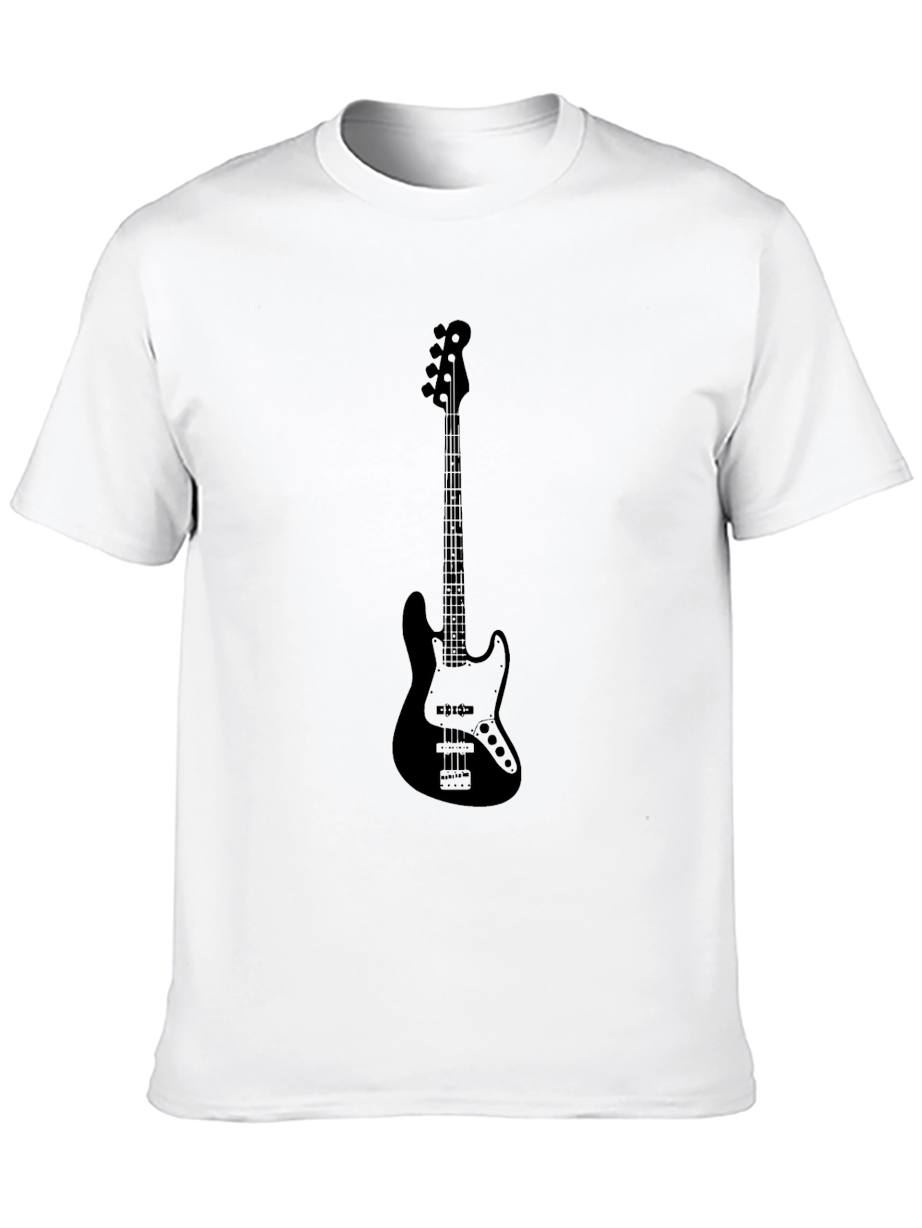 Black Bass Guitar Graphic Tee - Men's Black T-Shirt view 10