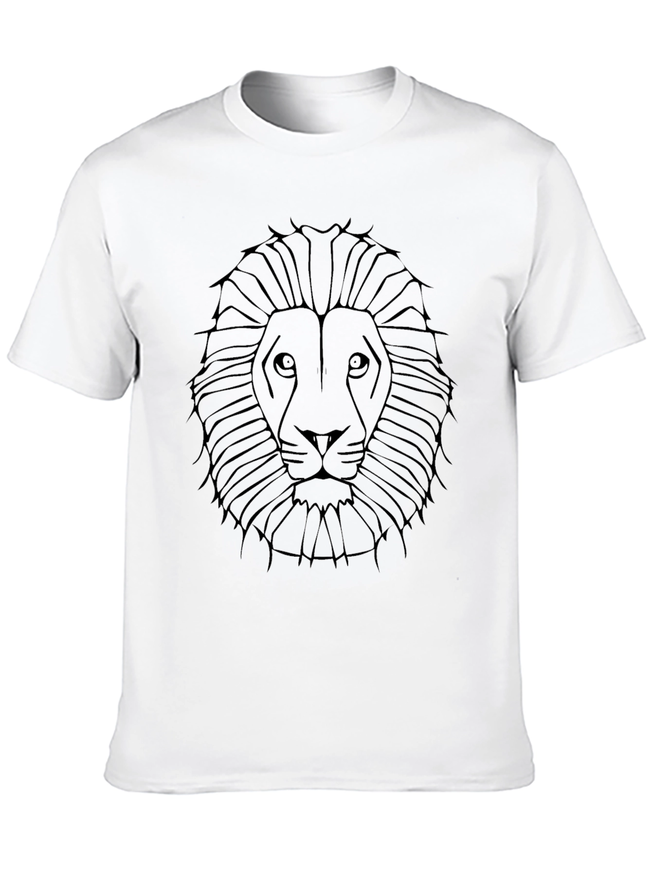 Black Lion Graphic Print Crew Neck T-Shirt view 10