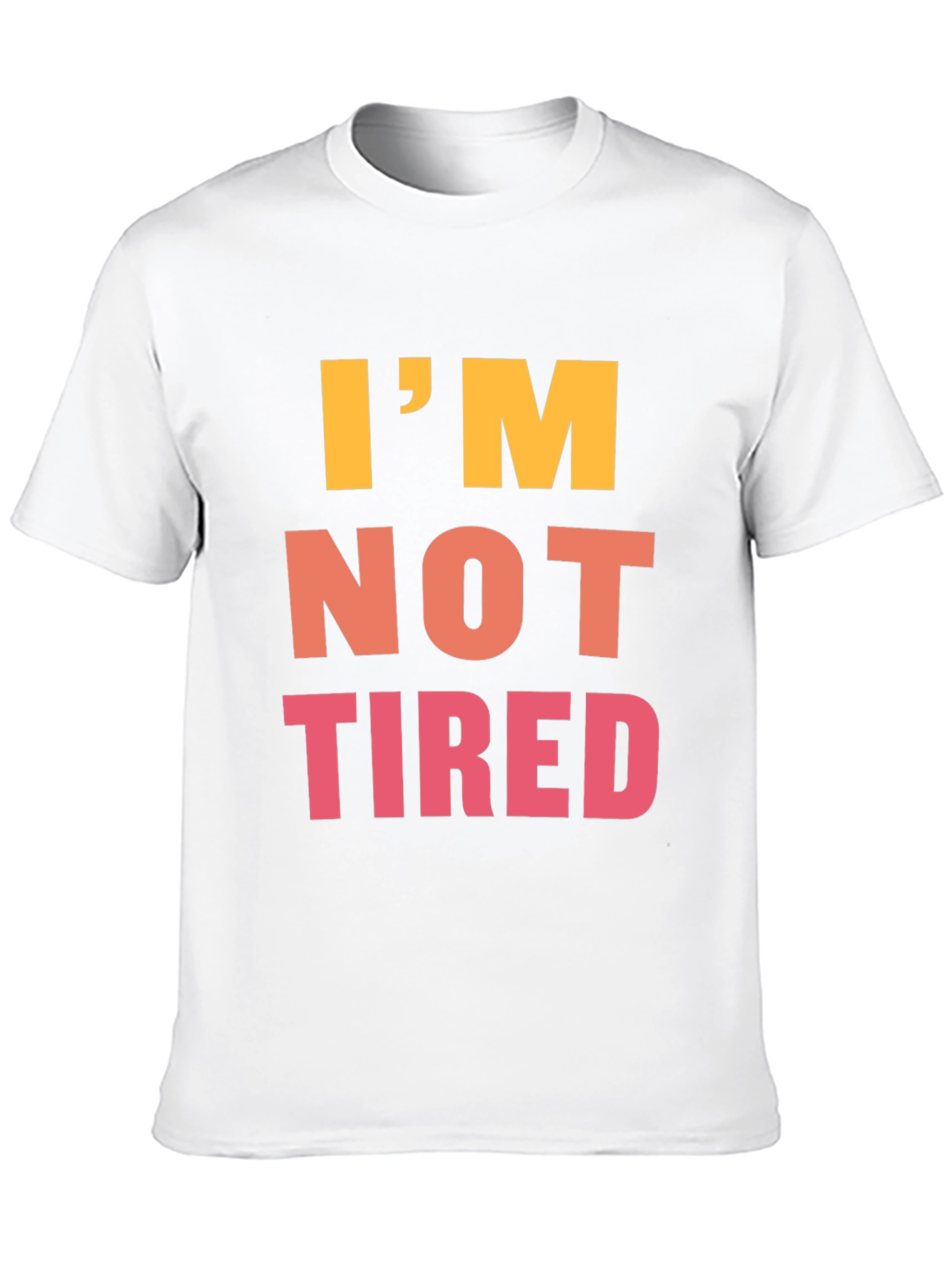 Black I'm Not Tired Graphic Tee - Black Casual T-Shirt view 10