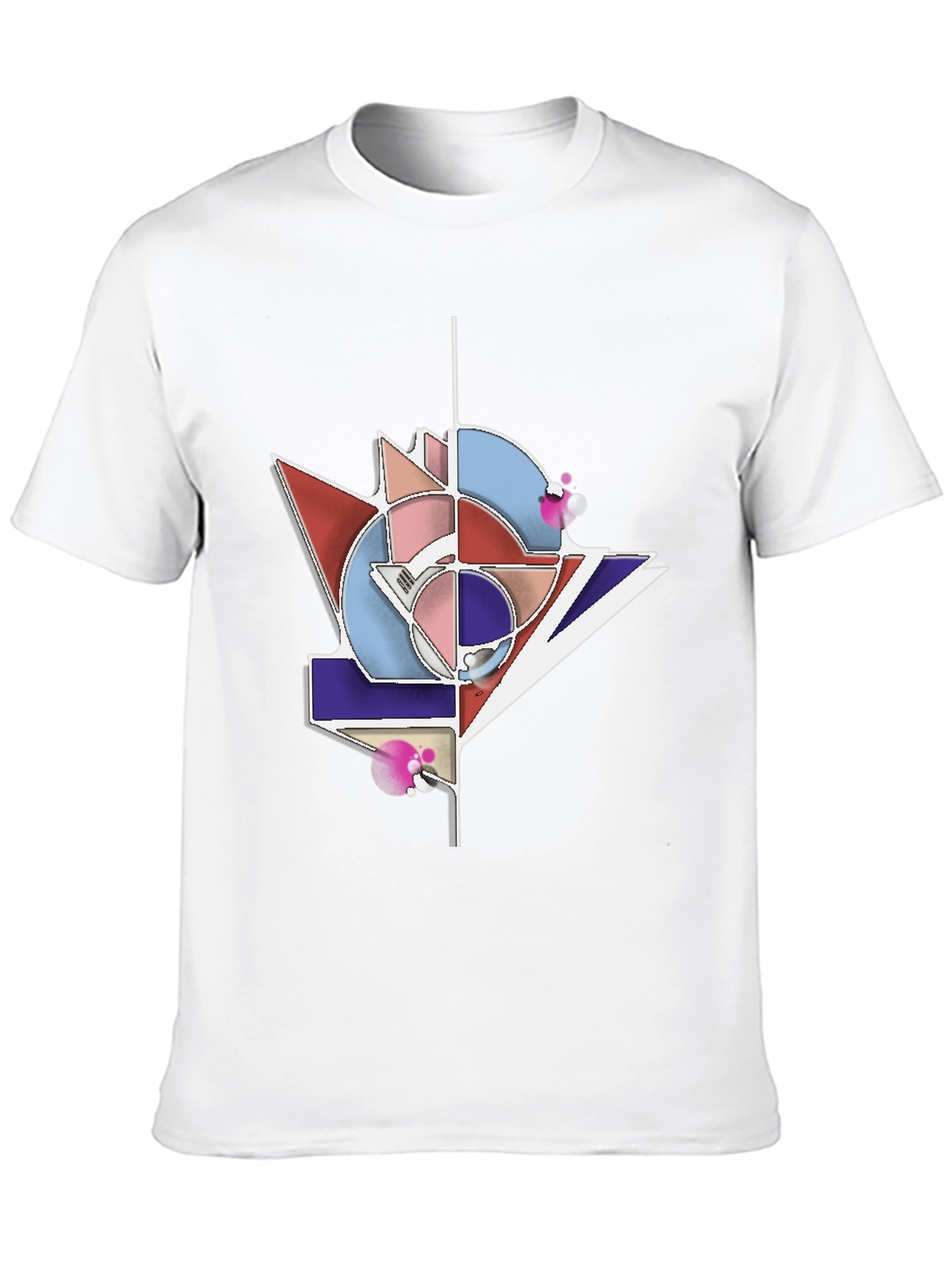 Black Geometric Graphic Tee - Modern Art T-Shirt view 10