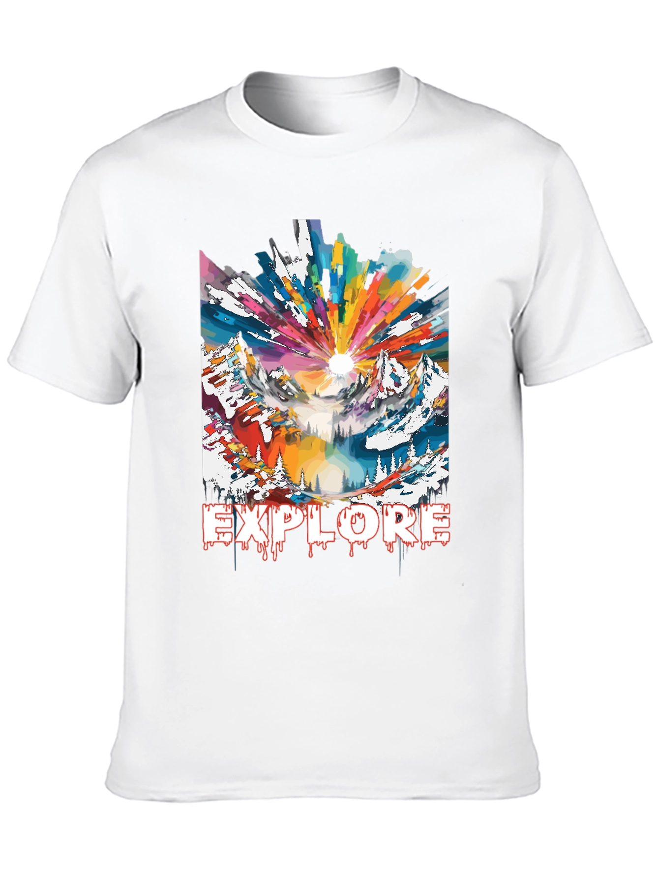 Black Explore Graphic Tee - Adventure Mountain Design view 10