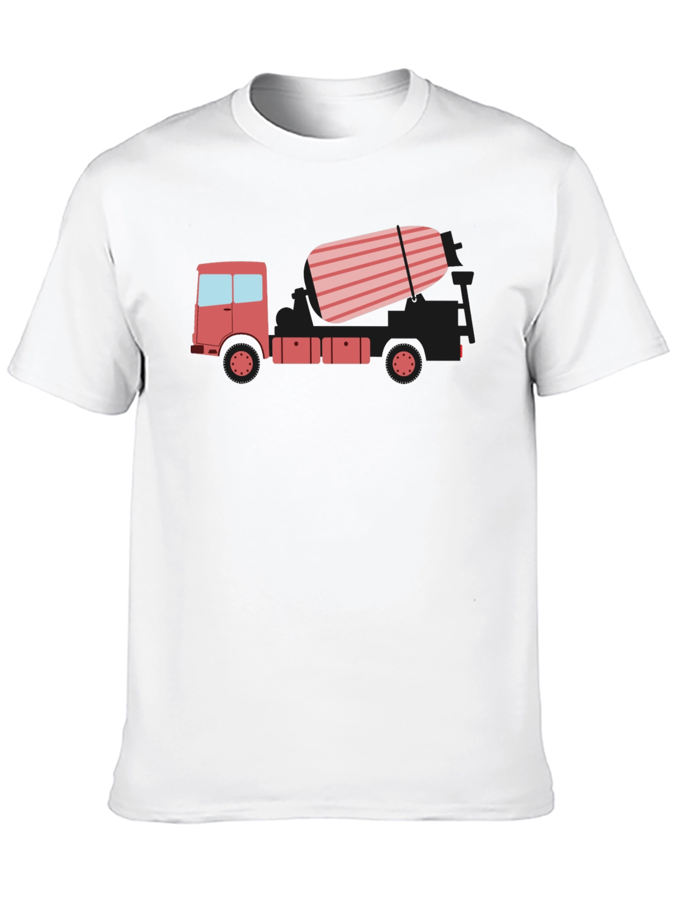 Black Concrete Truck Graphic Tee - Black Casual T-Shirt view 10