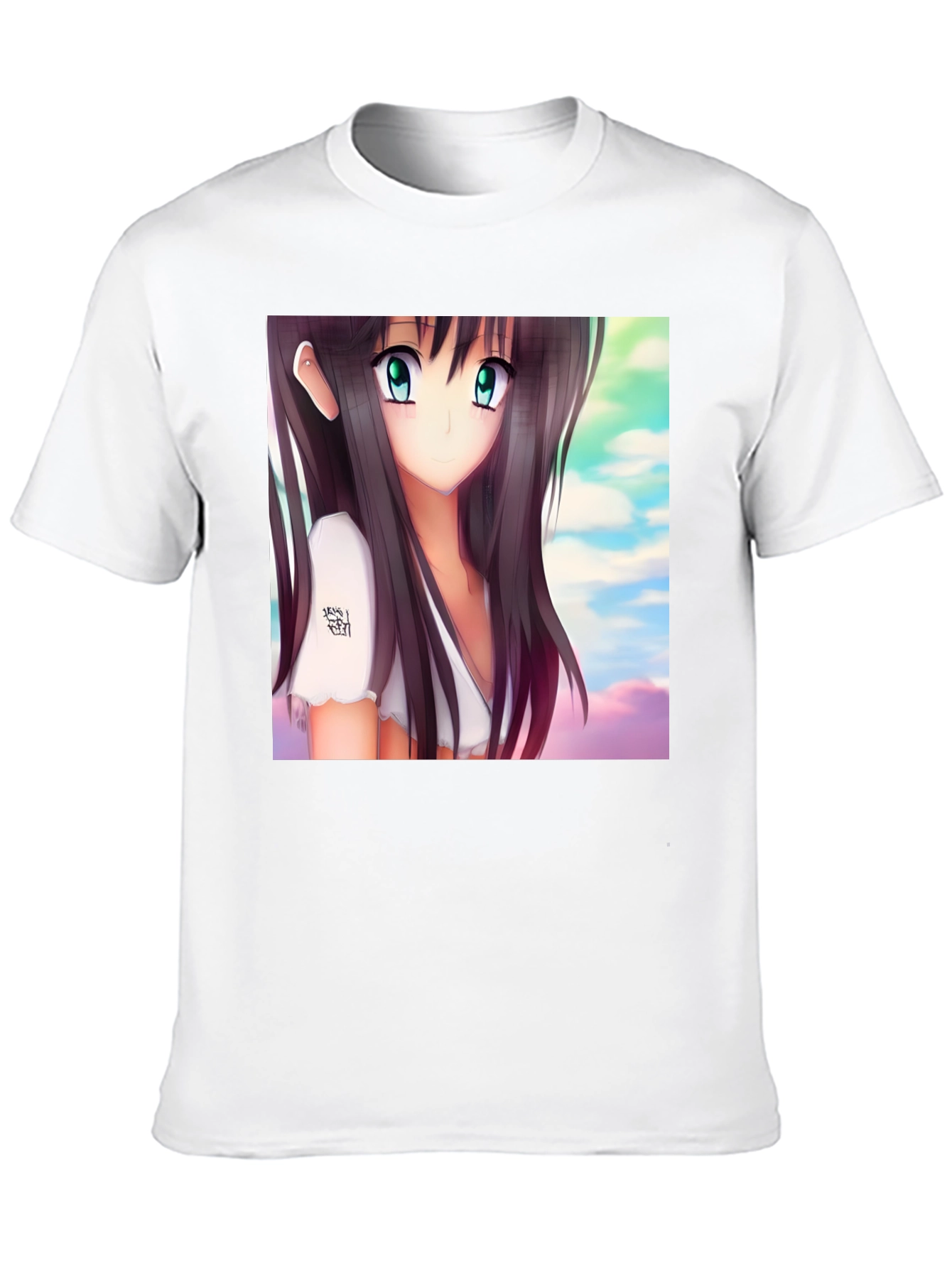 Black Anime Girl Graphic Black Tee - Stylish & Unique view 10