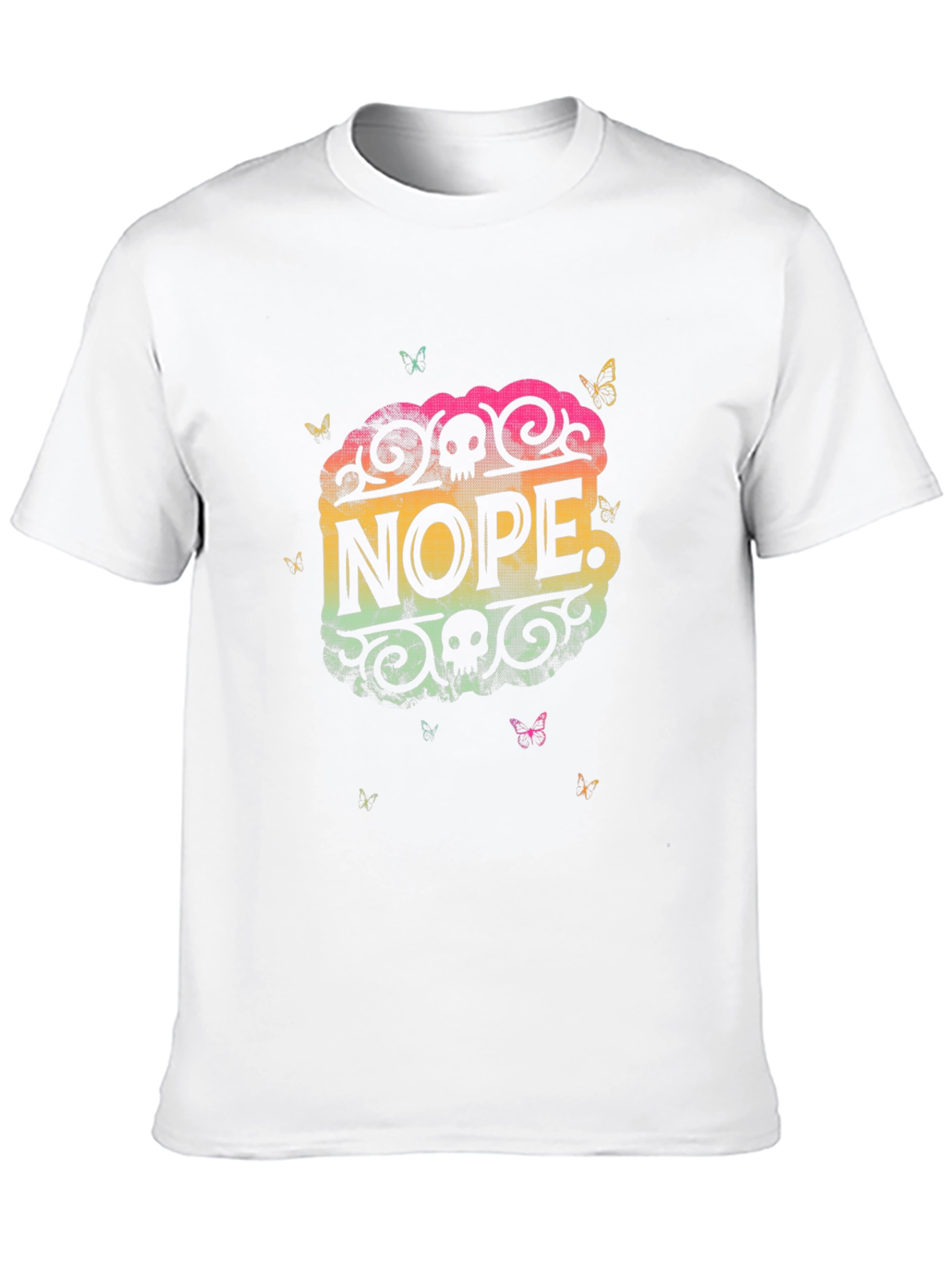 Black Nope Graphic T-Shirt - Cool Skull Design view 10