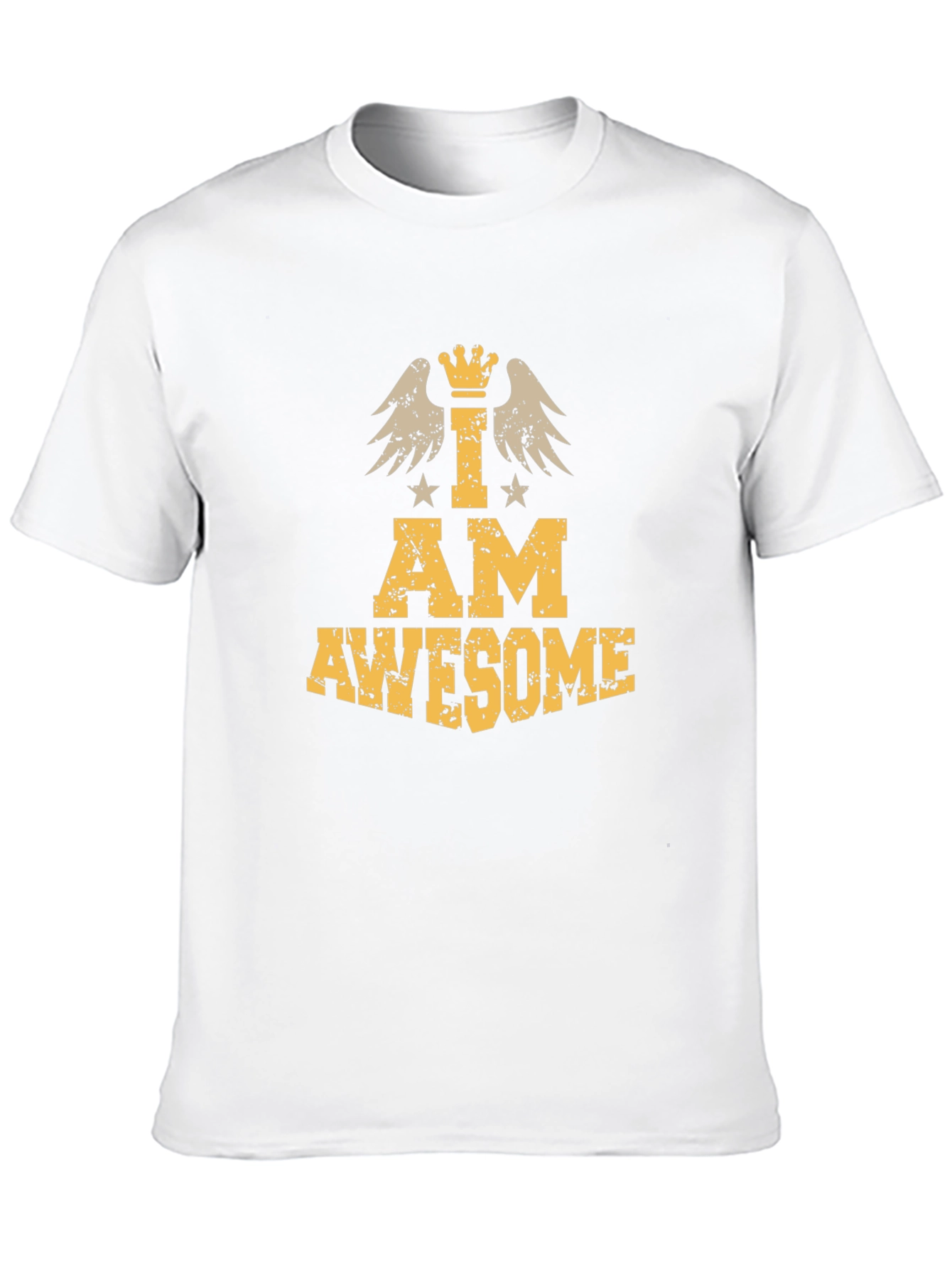 Black I am Awesome Graphic T-Shirt view 10