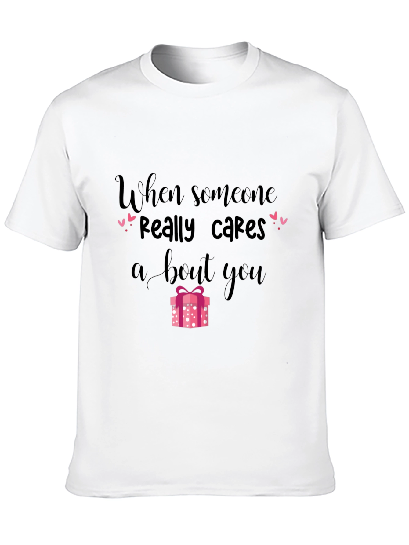 Black Caring Hearts Graphic T-Shirt - Gift Design view 10