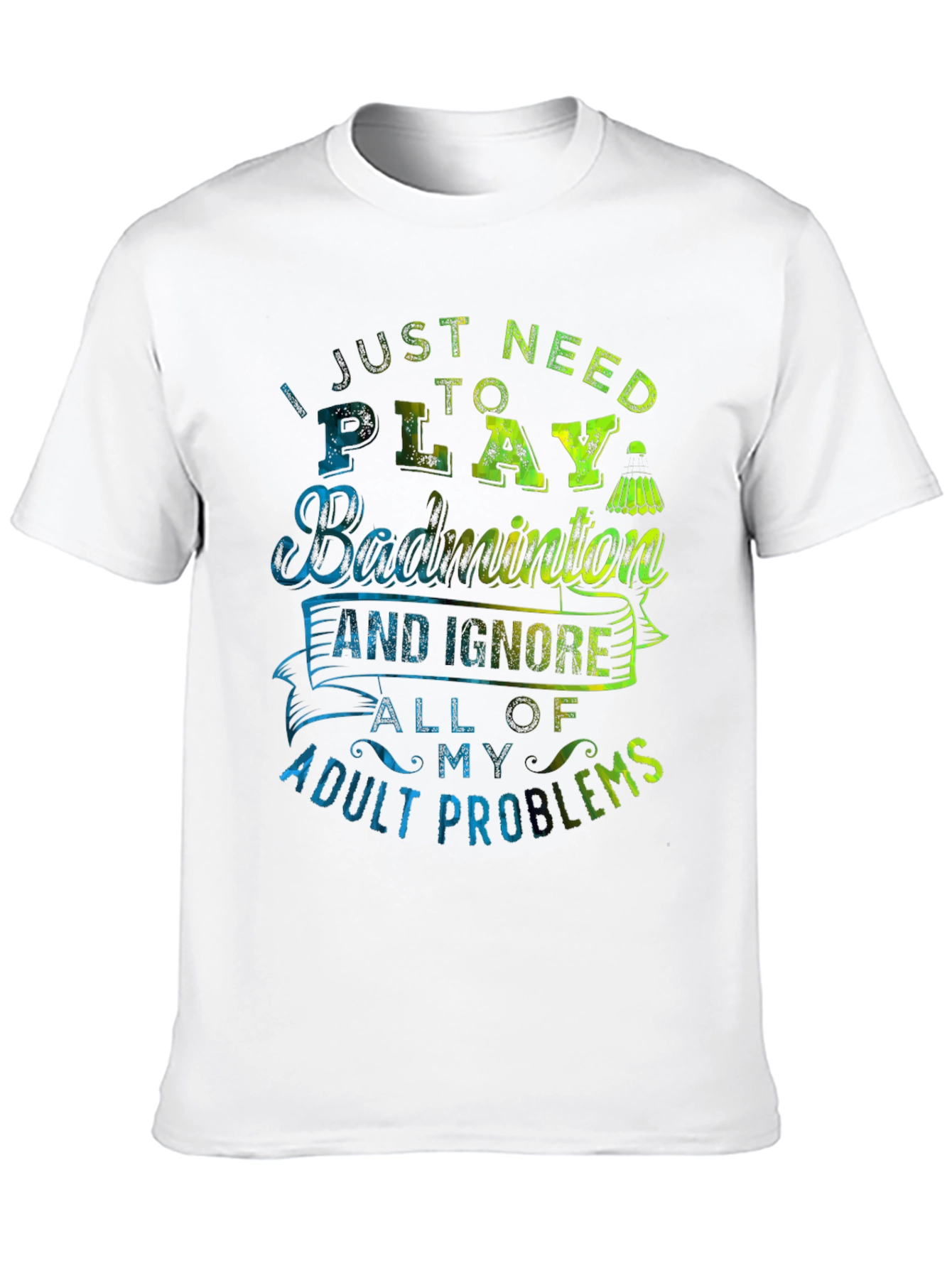 Black Badminton Lover Tee - Adult Problems view 10